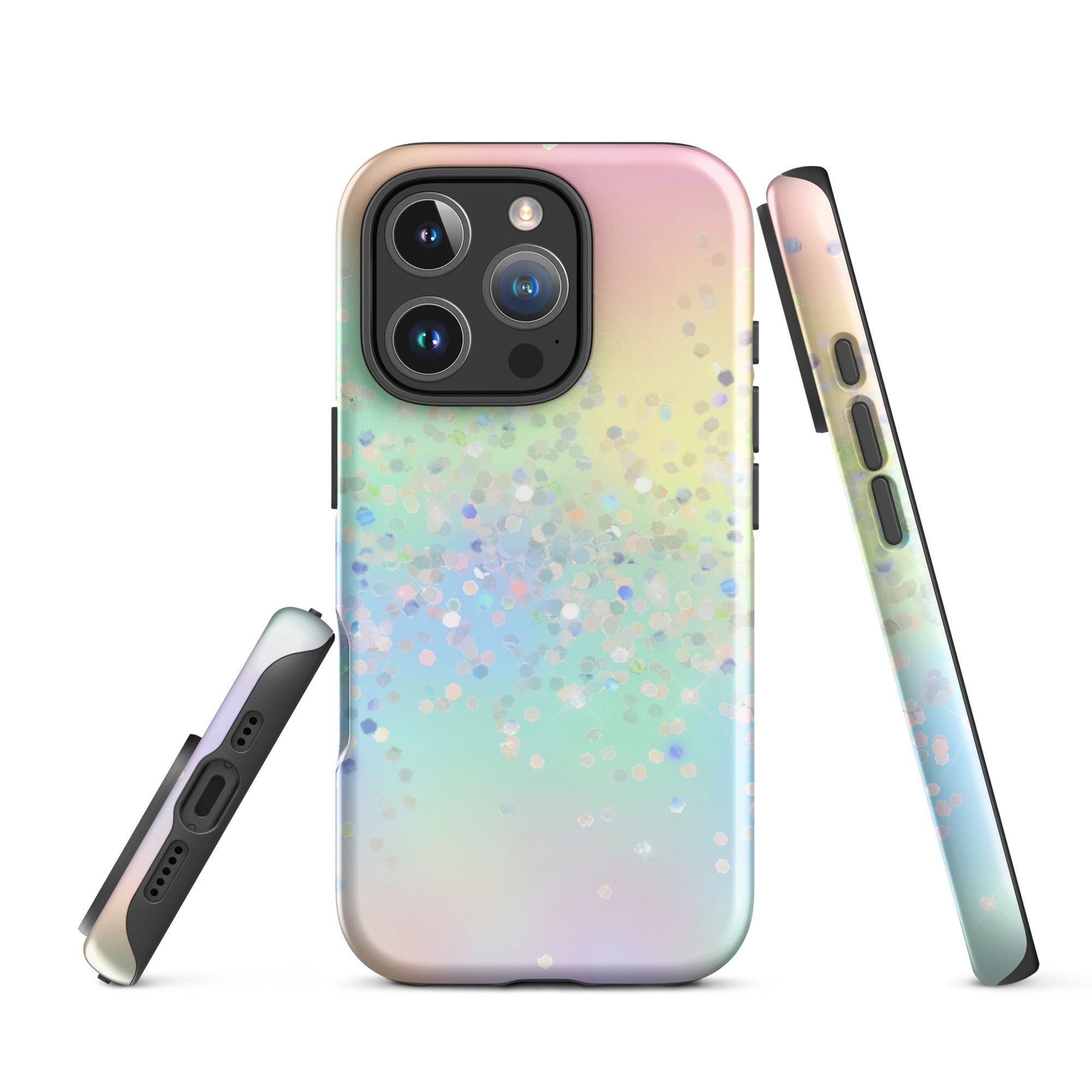 Tough Case for iPhone® Rainbow Glitter Pattern II