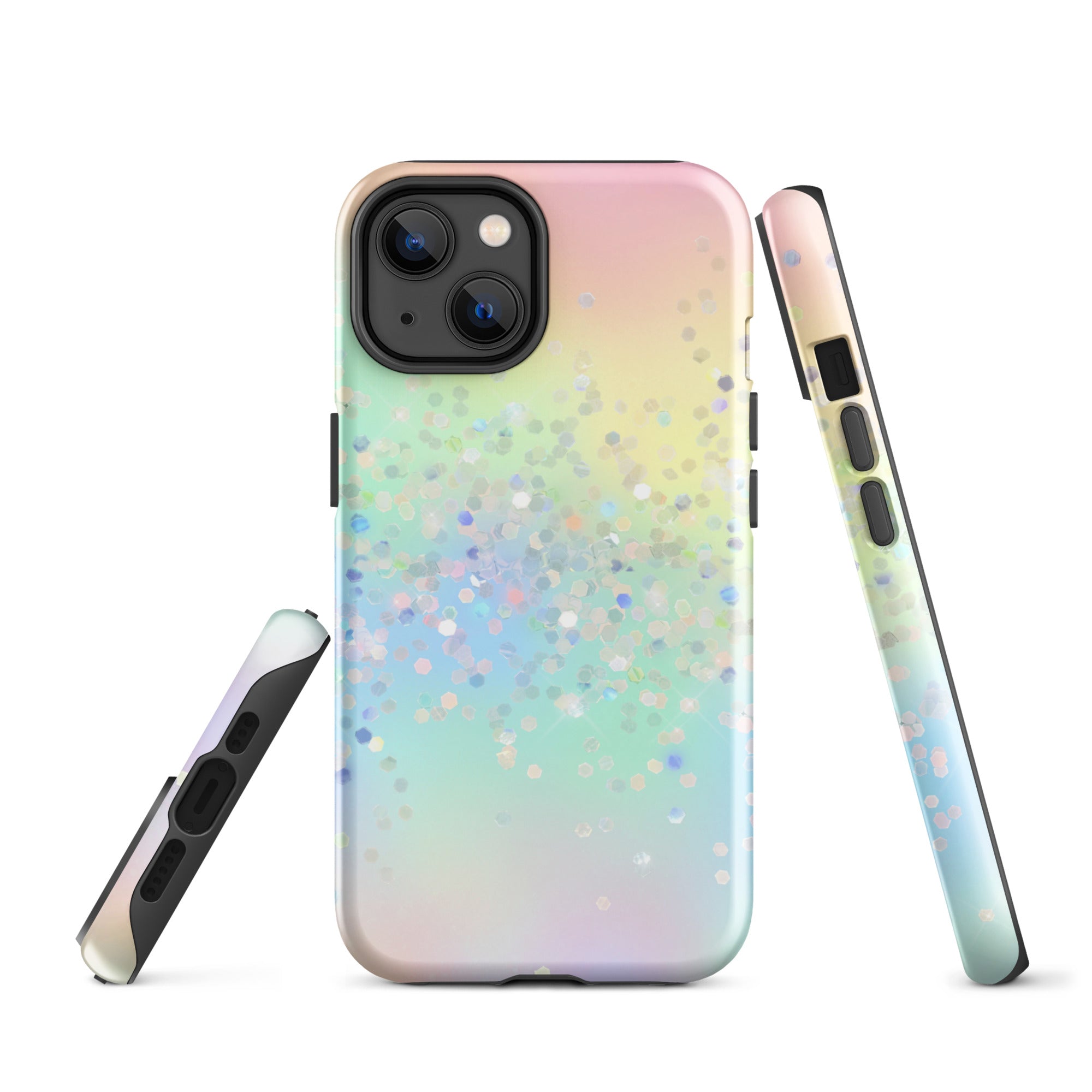 Tough Case for iPhone® Rainbow Glitter Pattern II