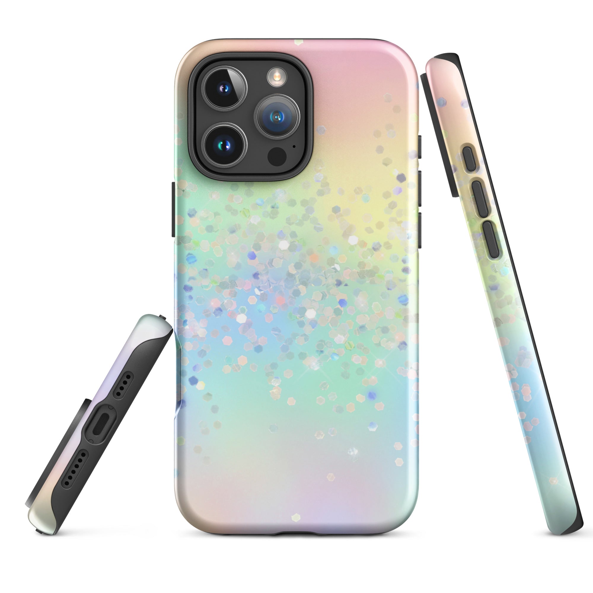 Tough Case for iPhone® Rainbow Glitter Pattern II