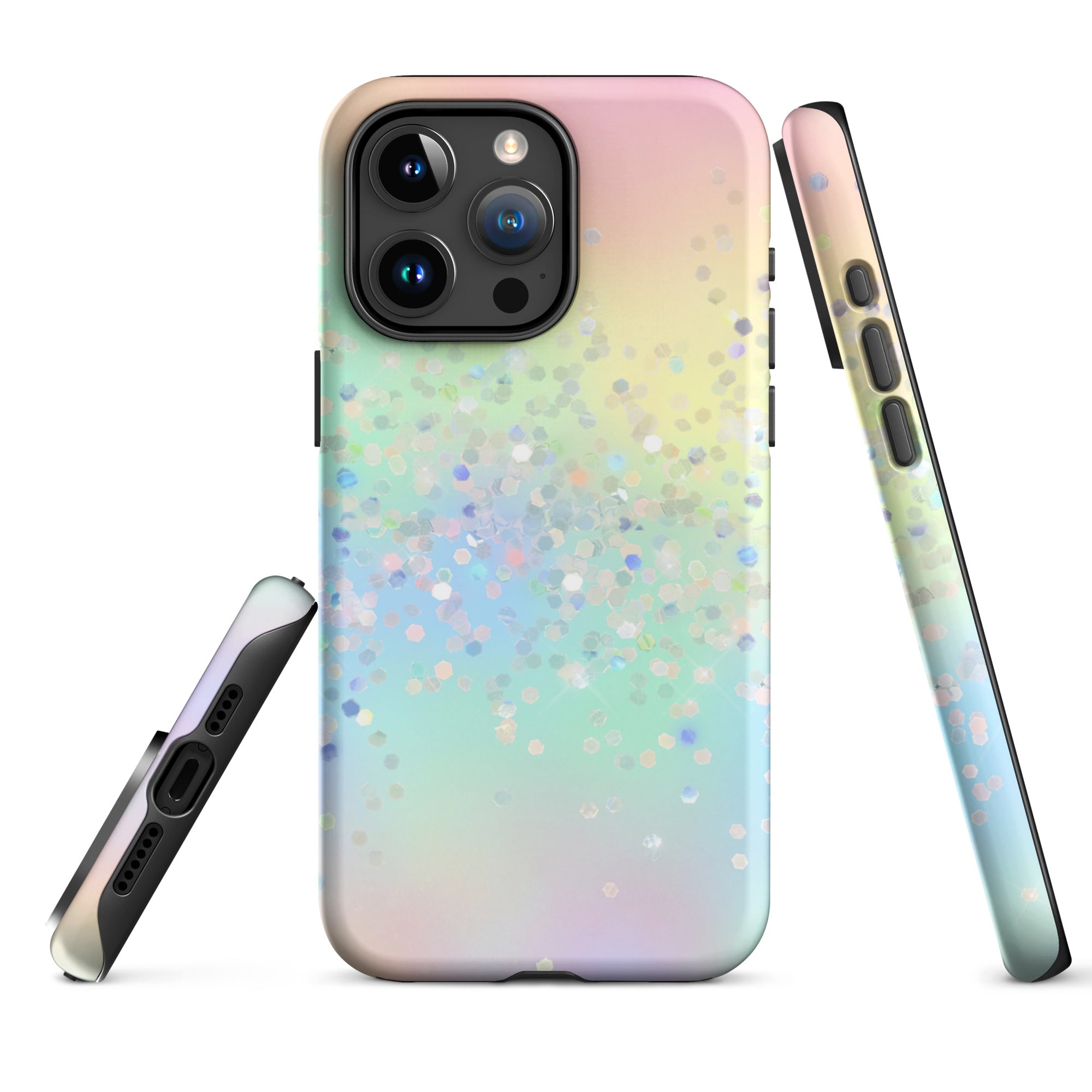 Tough Case for iPhone® Rainbow Glitter Pattern II