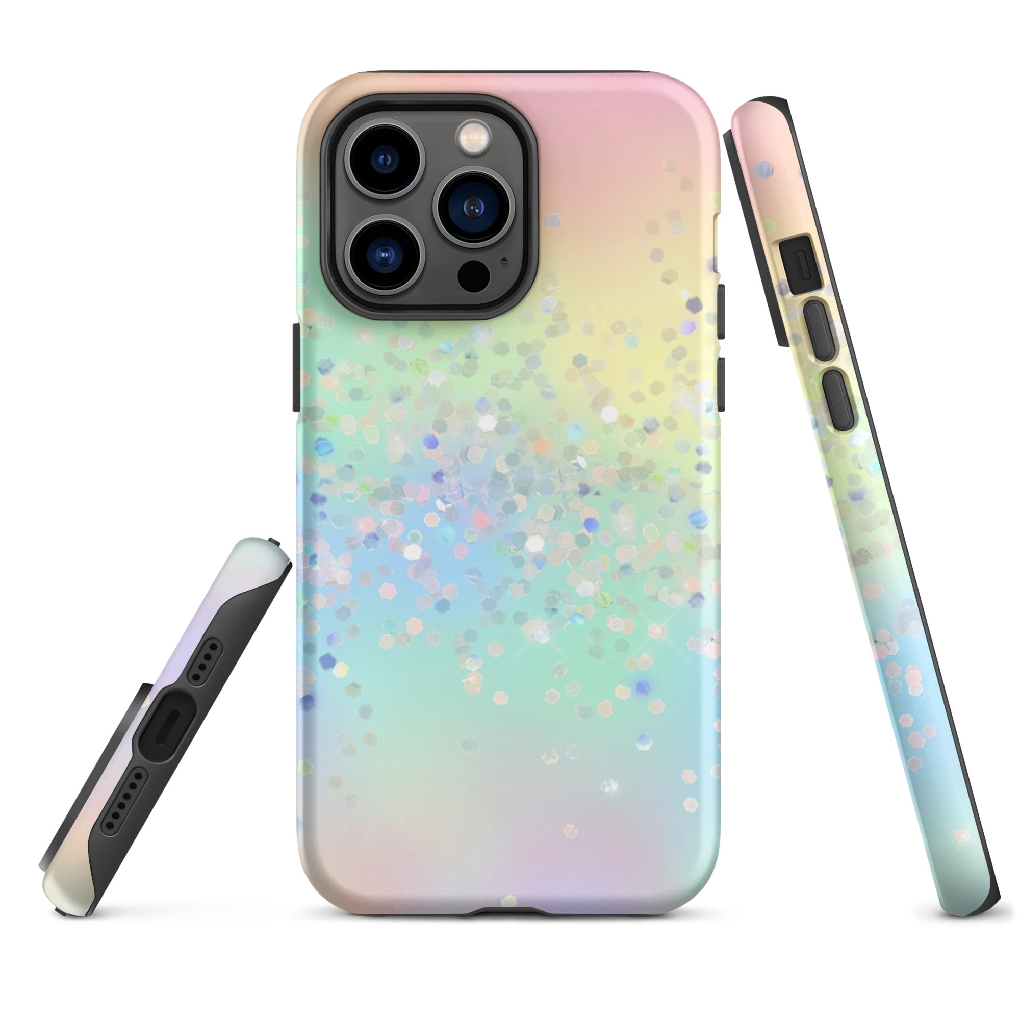 Tough Case for iPhone® Rainbow Glitter Pattern II
