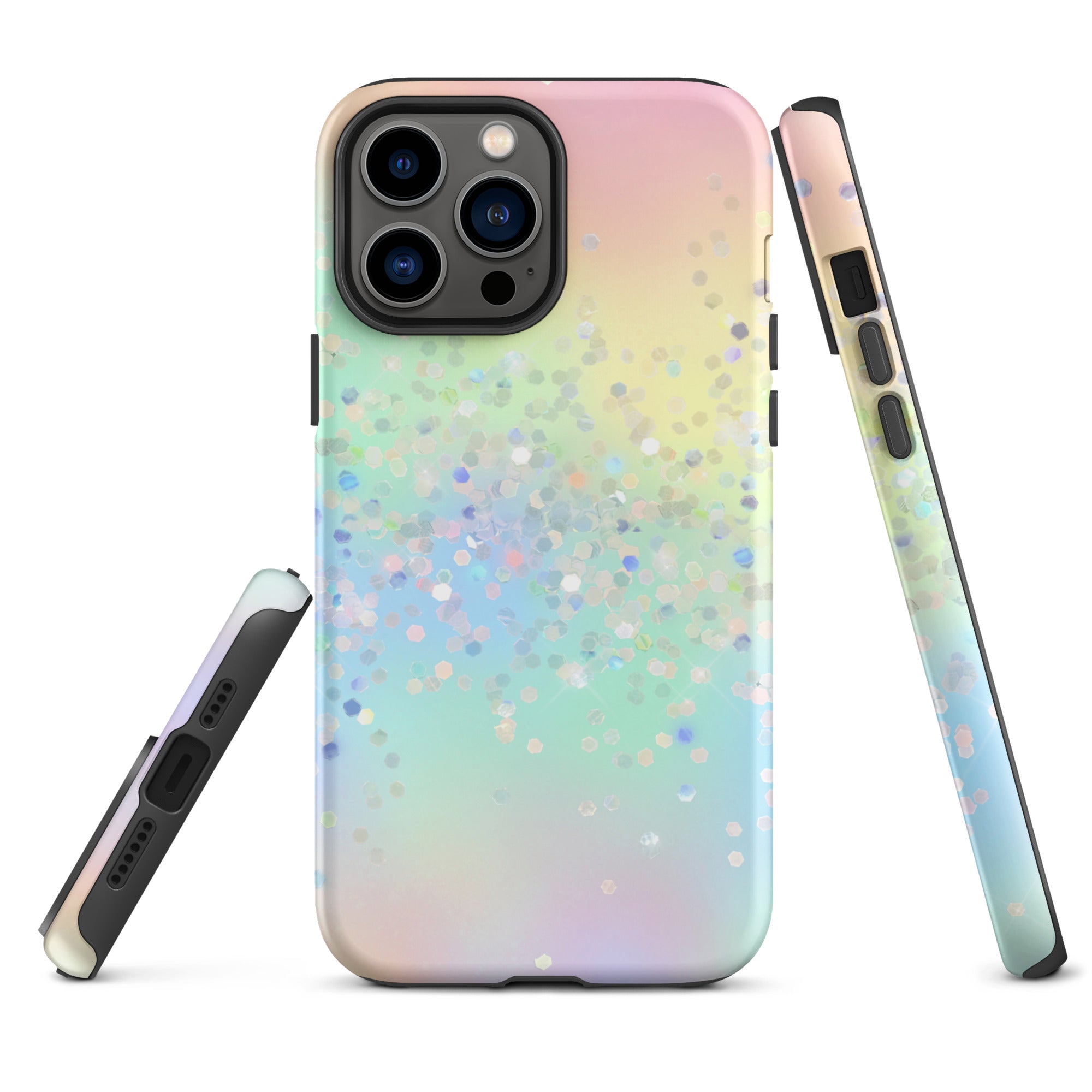 Tough Case for iPhone® Rainbow Glitter Pattern II