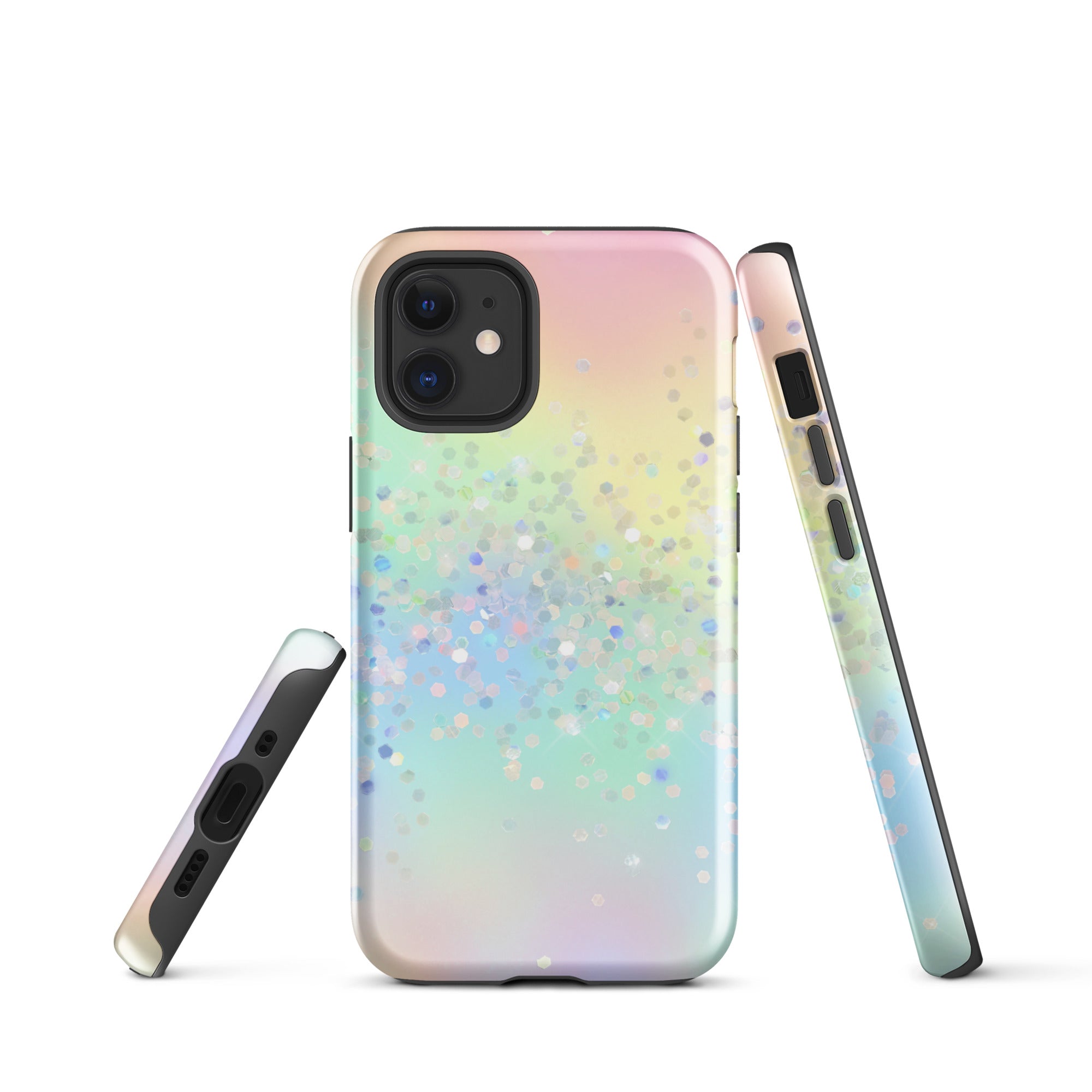 Tough Case for iPhone® Rainbow Glitter Pattern II