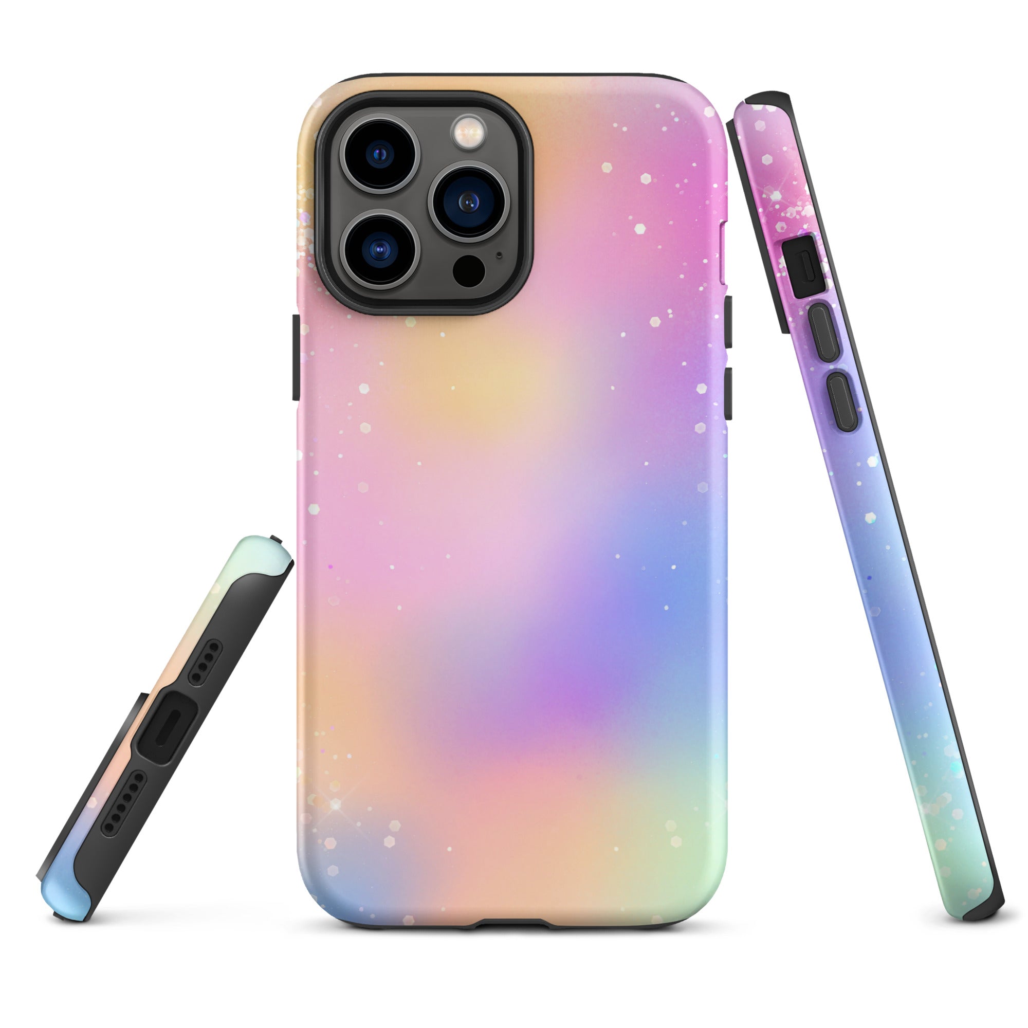 Tough Case for iPhone® Rainbow Glitter Pattern III