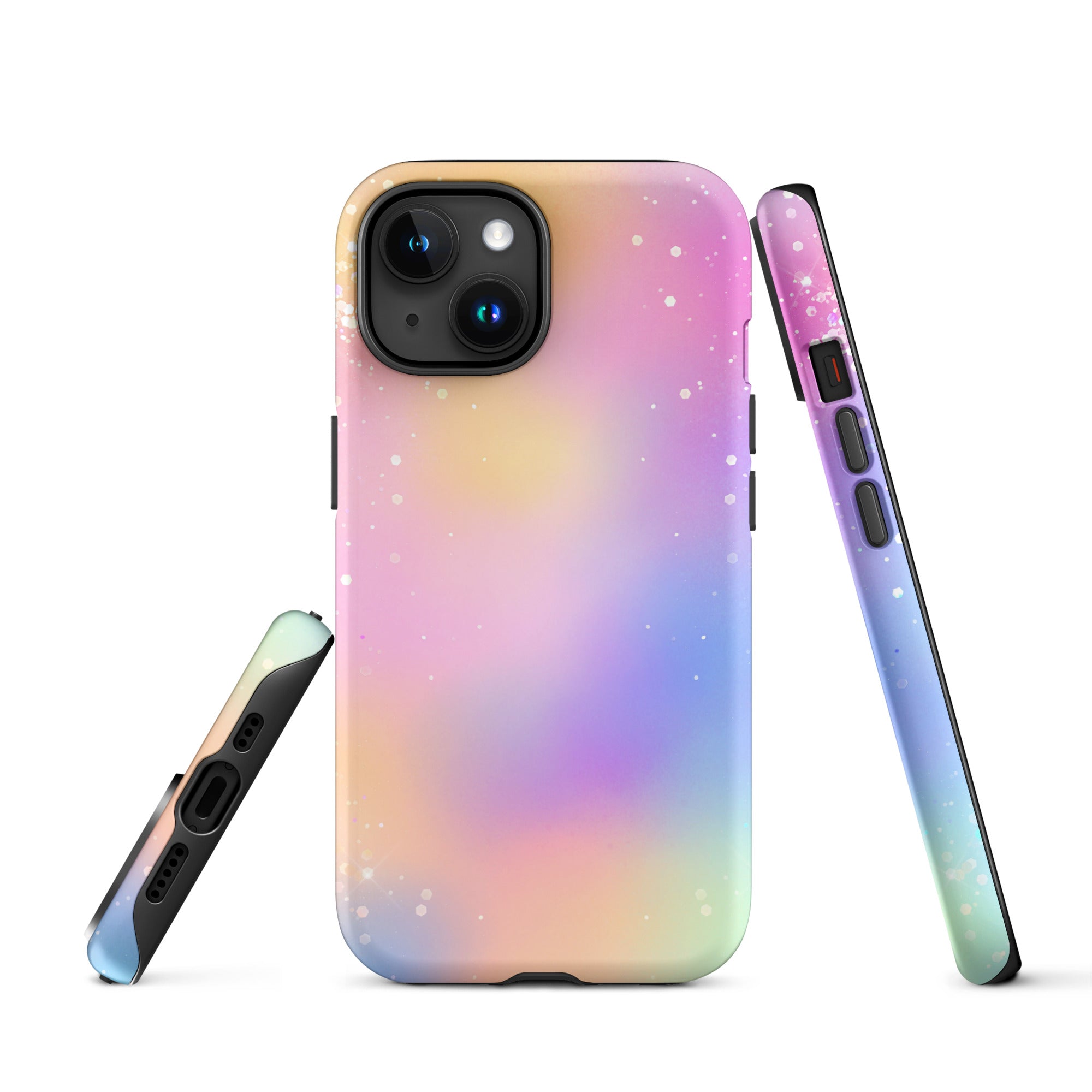 Tough Case for iPhone® Rainbow Glitter Pattern III