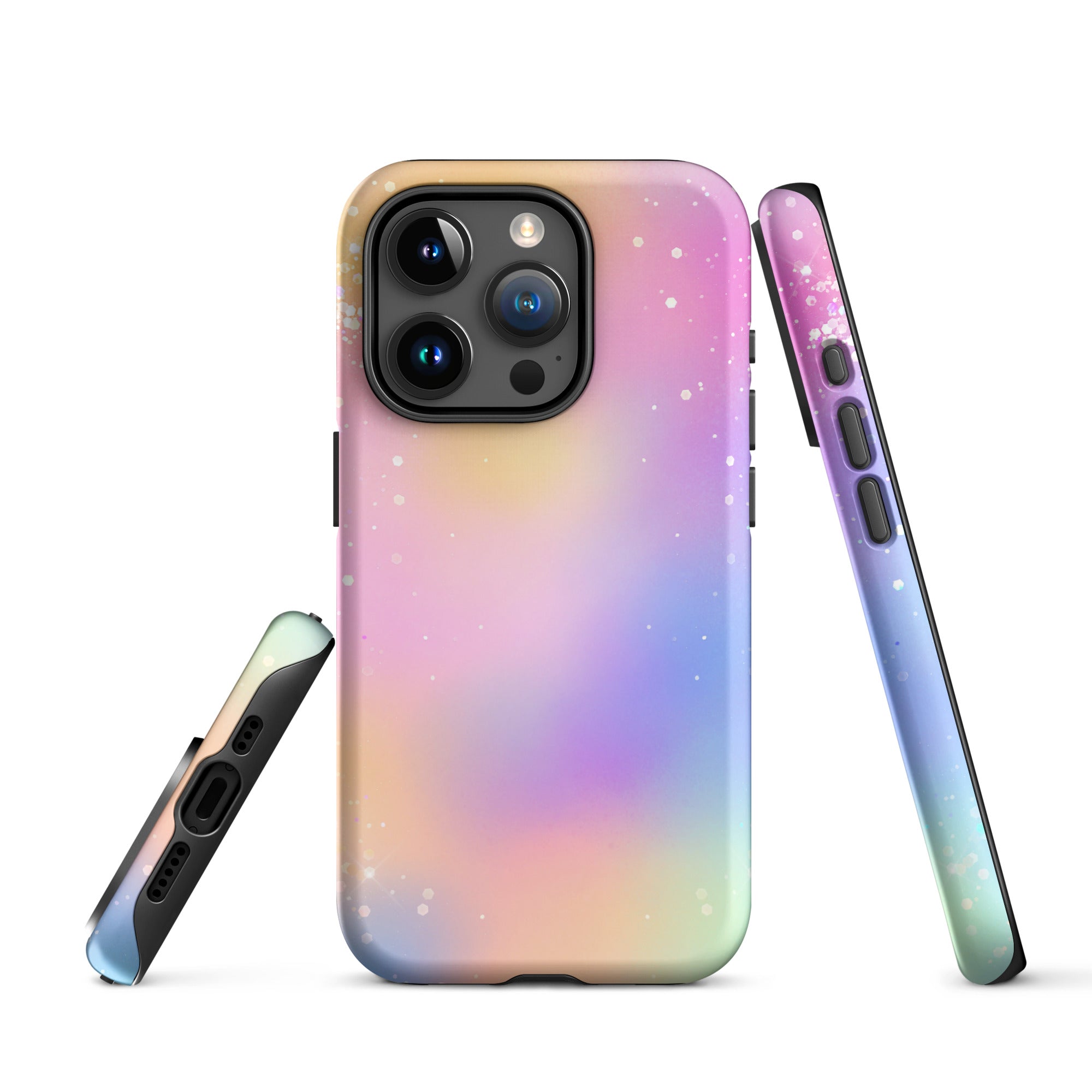 Tough Case for iPhone® Rainbow Glitter Pattern III