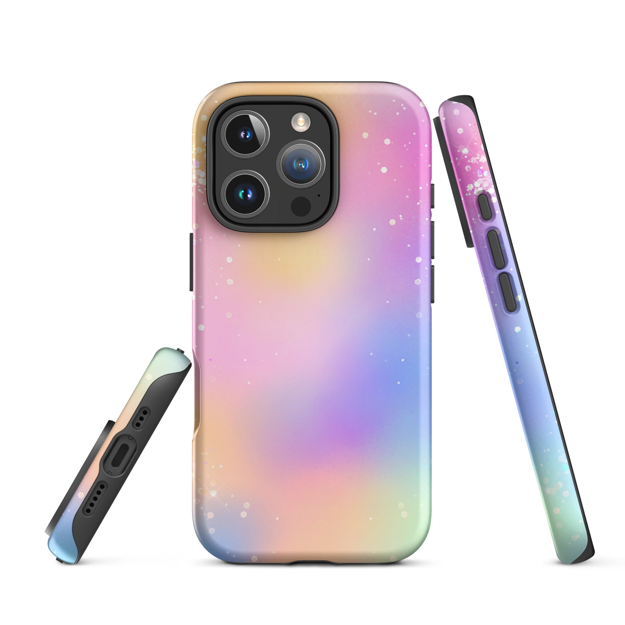 Tough Case for iPhone® Rainbow Glitter Pattern III