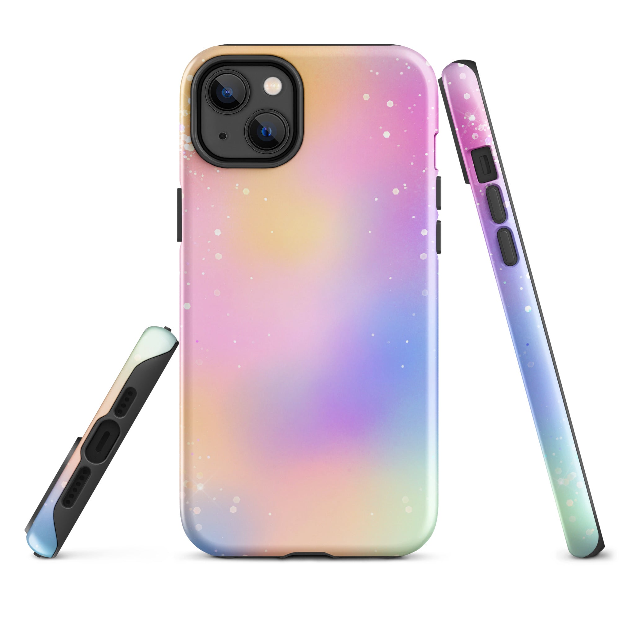 Tough Case for iPhone® Rainbow Glitter Pattern III