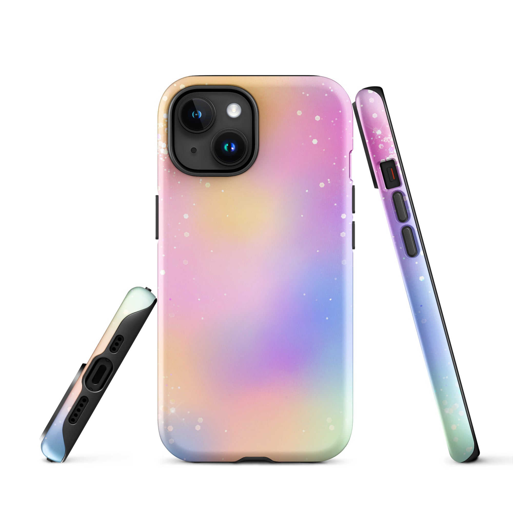 Tough Case for iPhone® Rainbow Glitter Pattern III