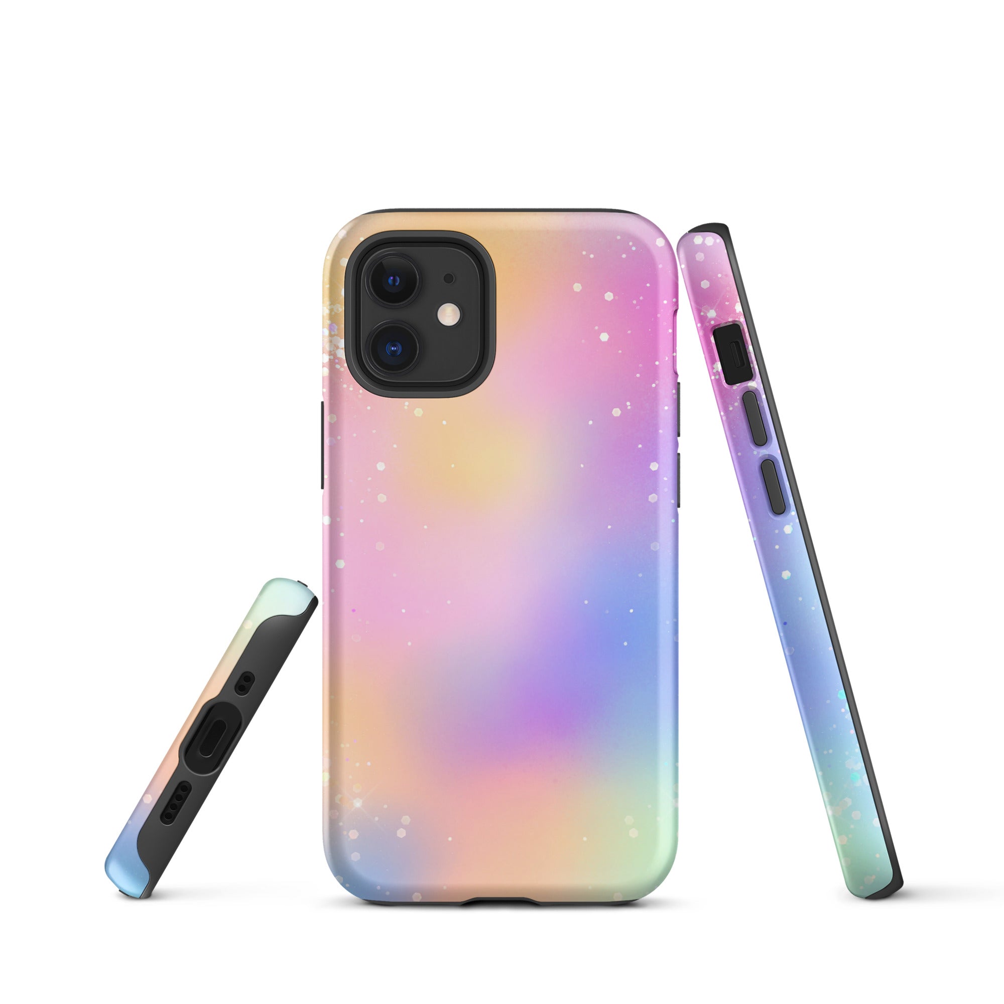 Tough Case for iPhone® Rainbow Glitter Pattern III