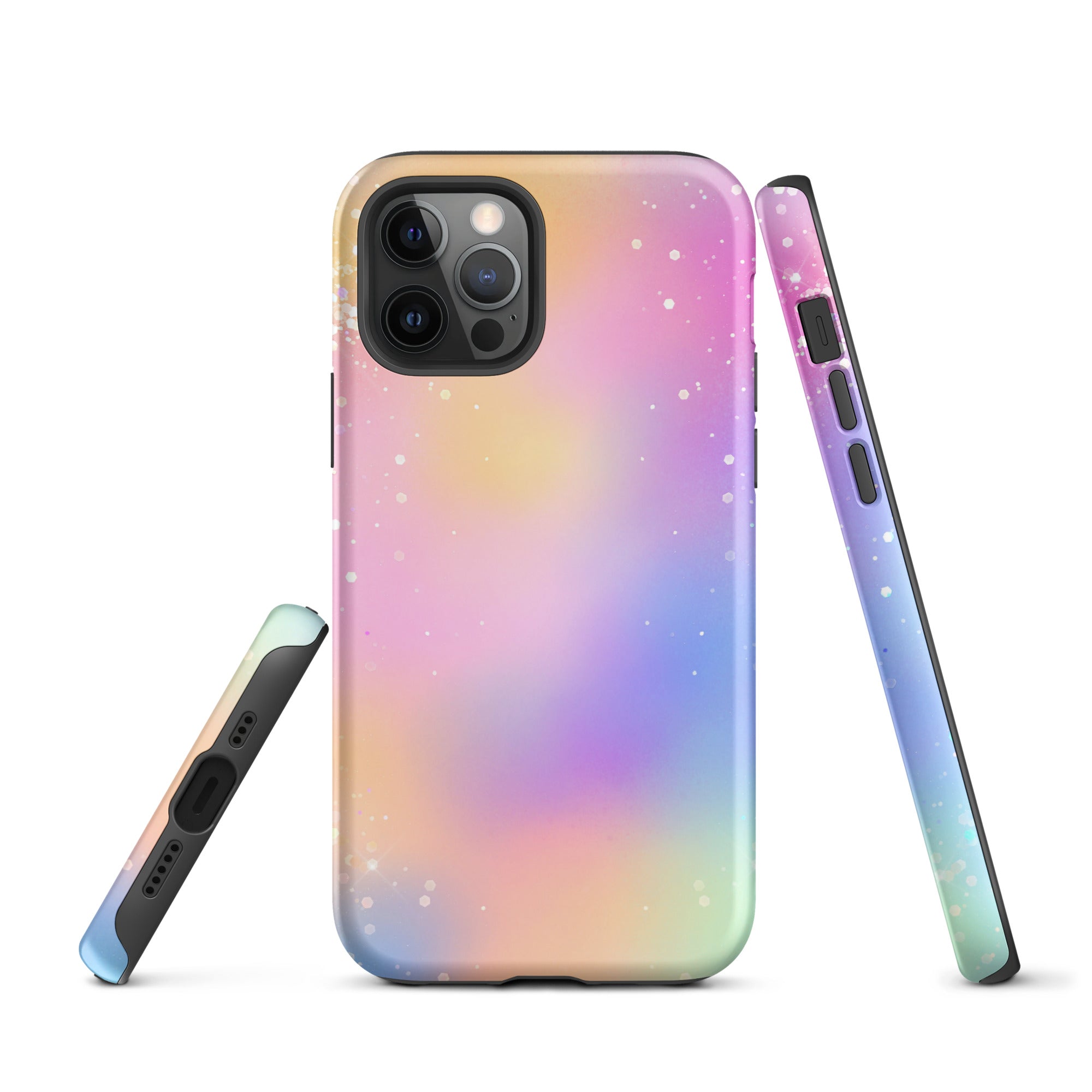 Tough Case for iPhone® Rainbow Glitter Pattern III