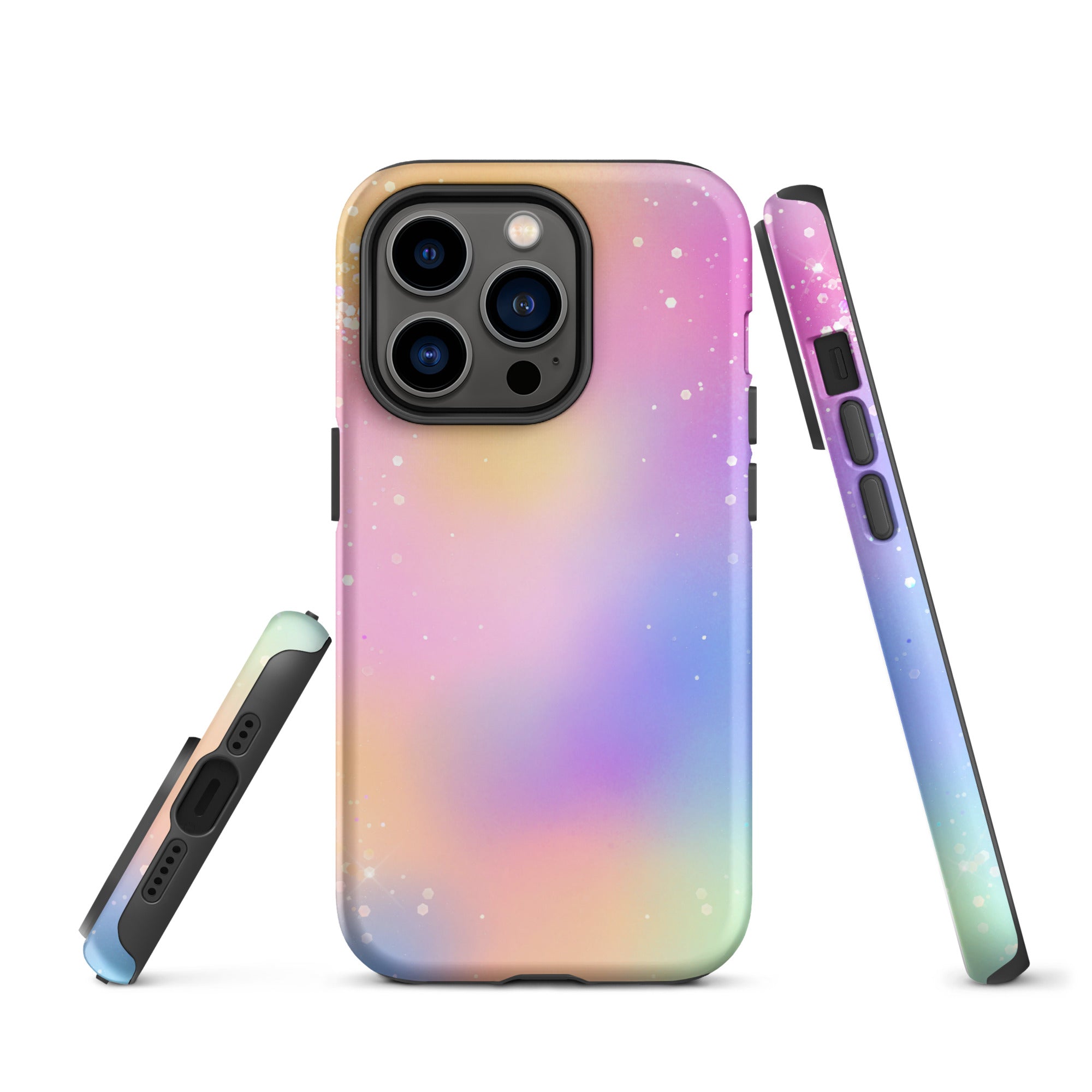 Tough Case for iPhone® Rainbow Glitter Pattern III