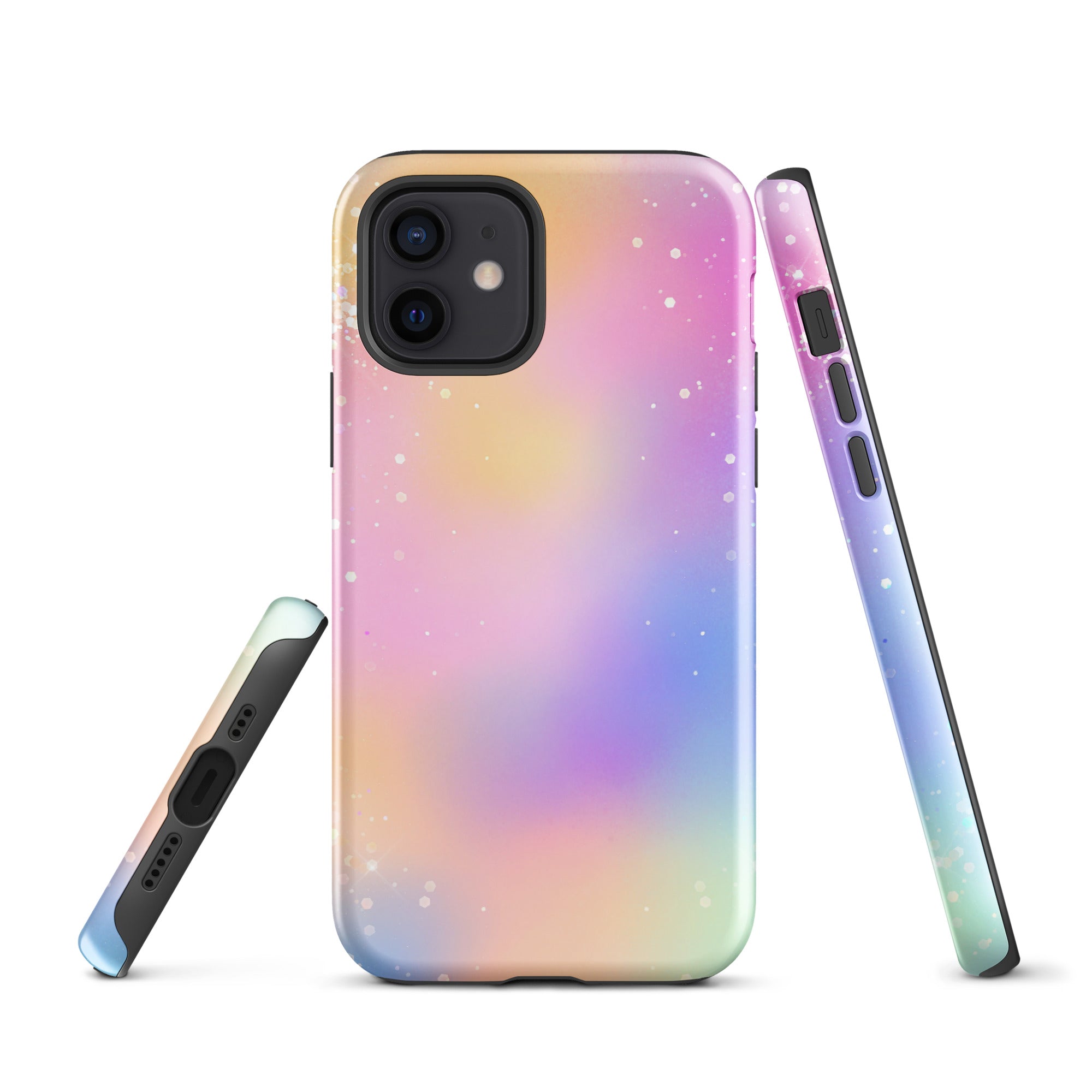 Tough Case for iPhone® Rainbow Glitter Pattern III