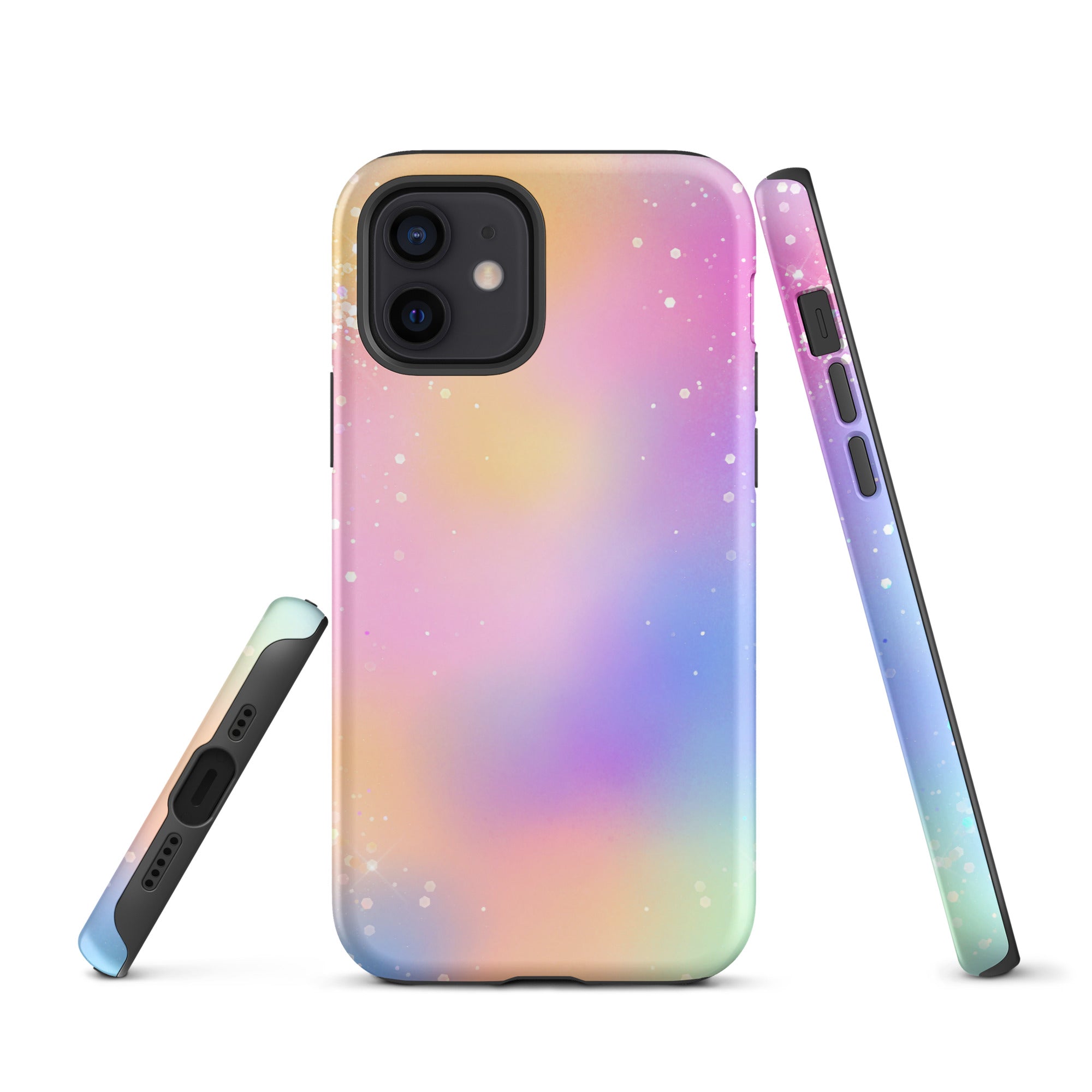 Tough Case for iPhone® Rainbow Glitter Pattern III