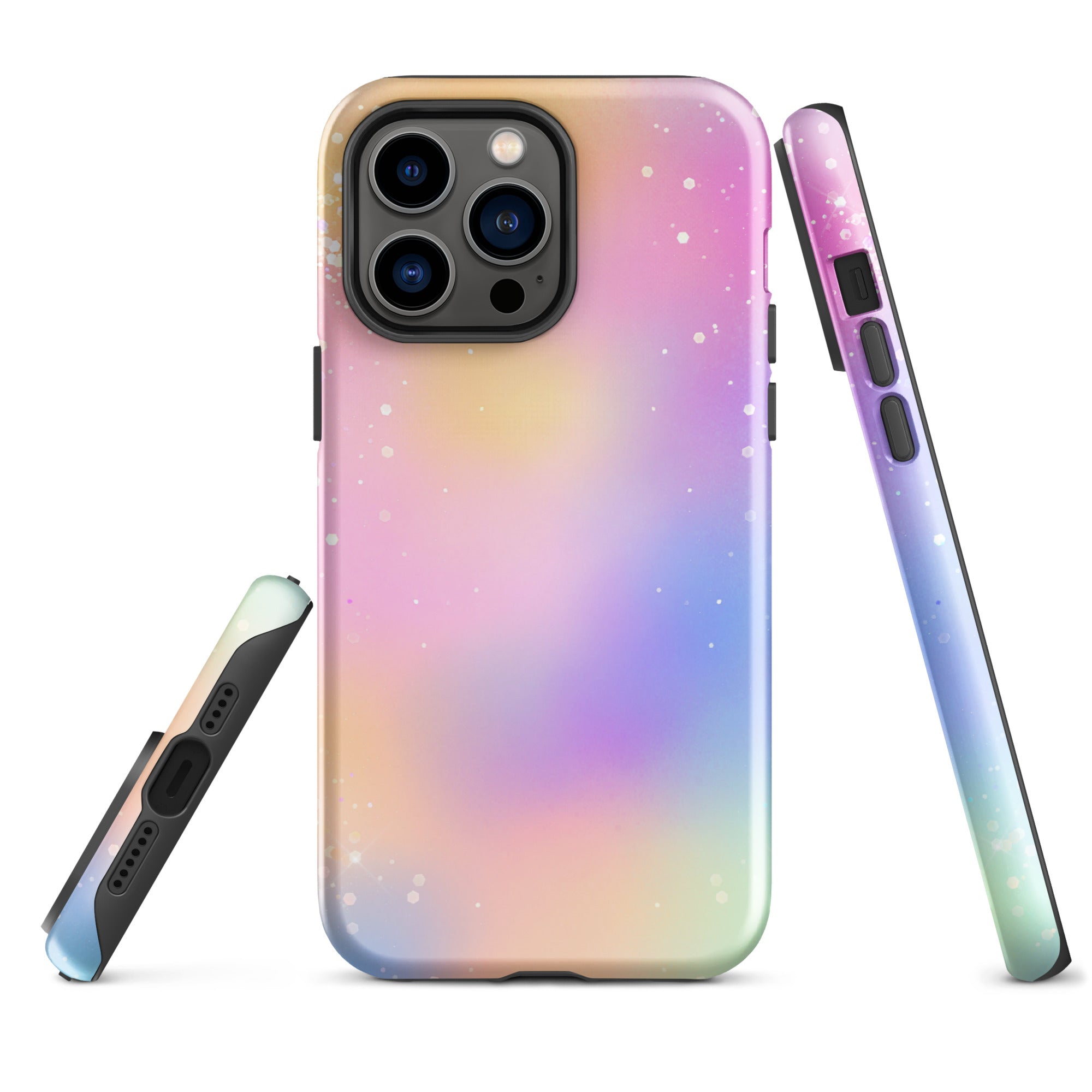 Tough Case for iPhone® Rainbow Glitter Pattern III