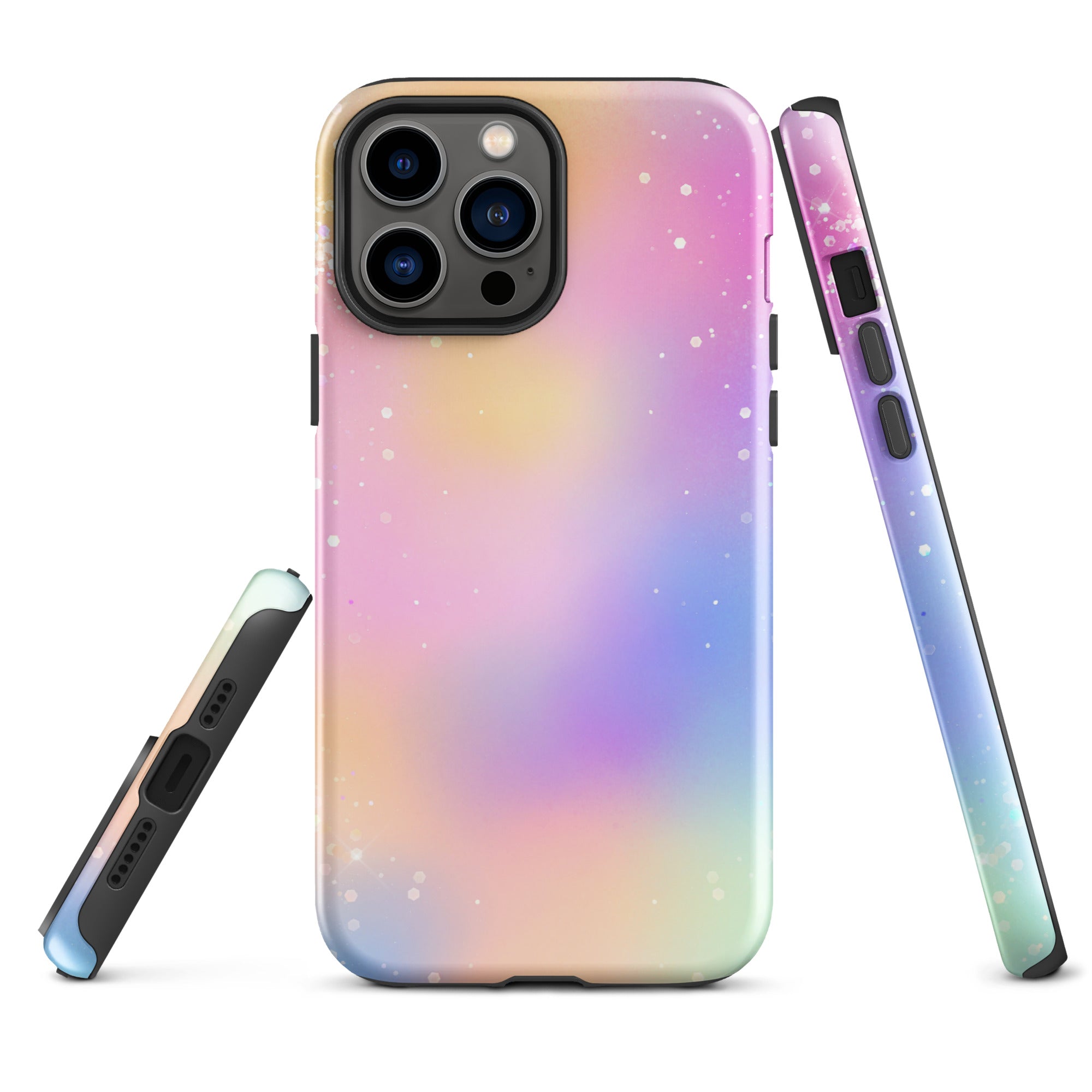 Tough Case for iPhone® Rainbow Glitter Pattern III