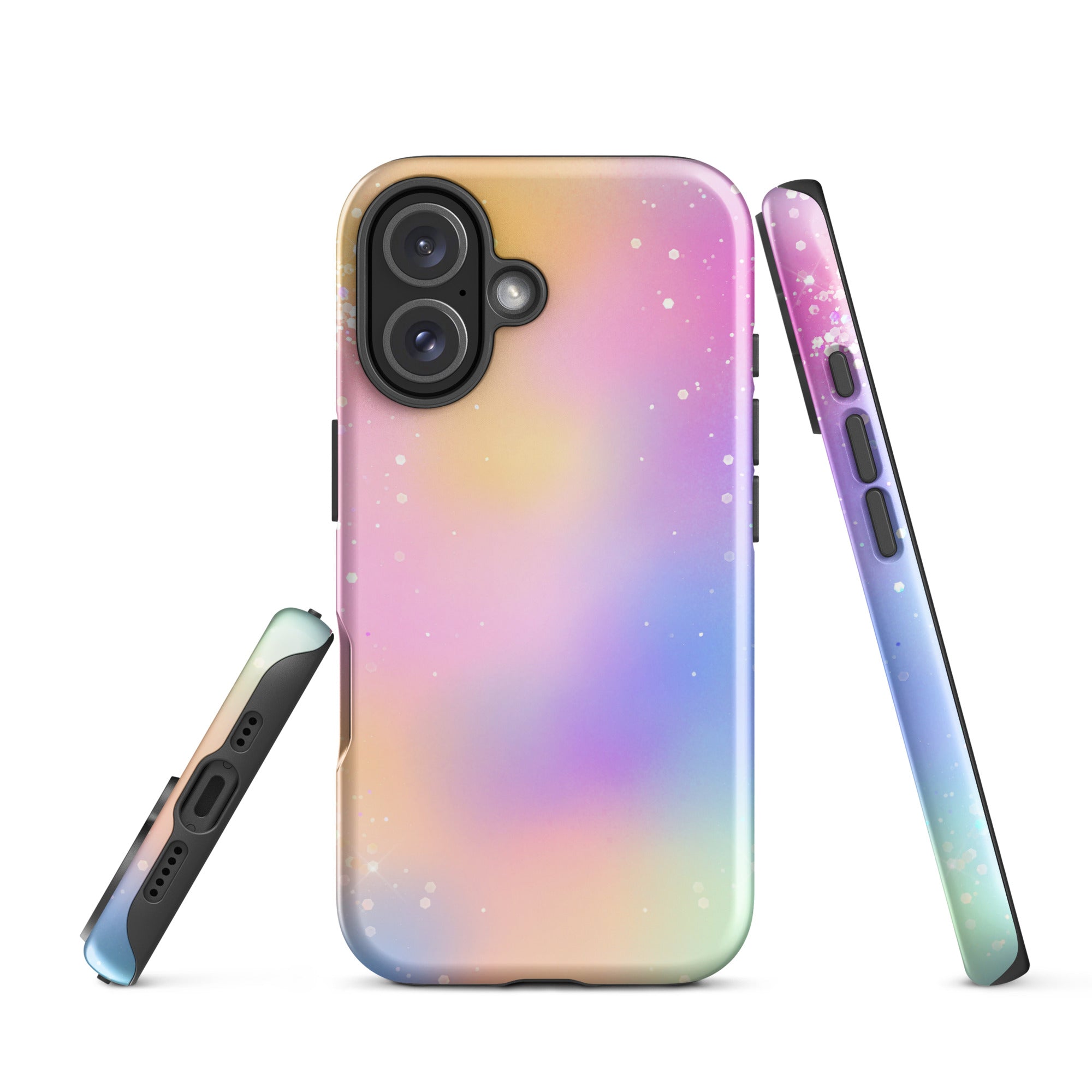 Tough Case for iPhone® Rainbow Glitter Pattern III