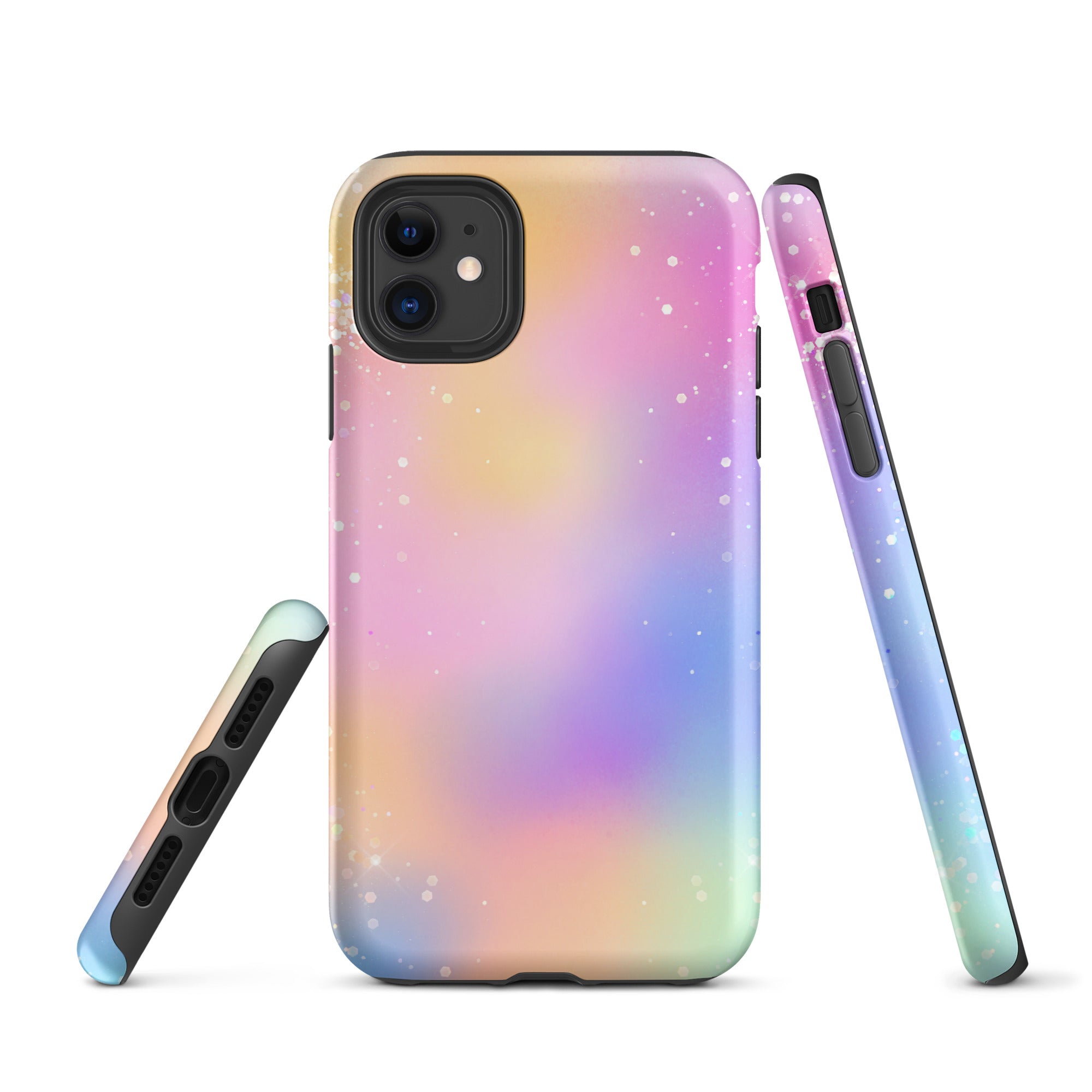 Tough Case for iPhone® Rainbow Glitter Pattern III