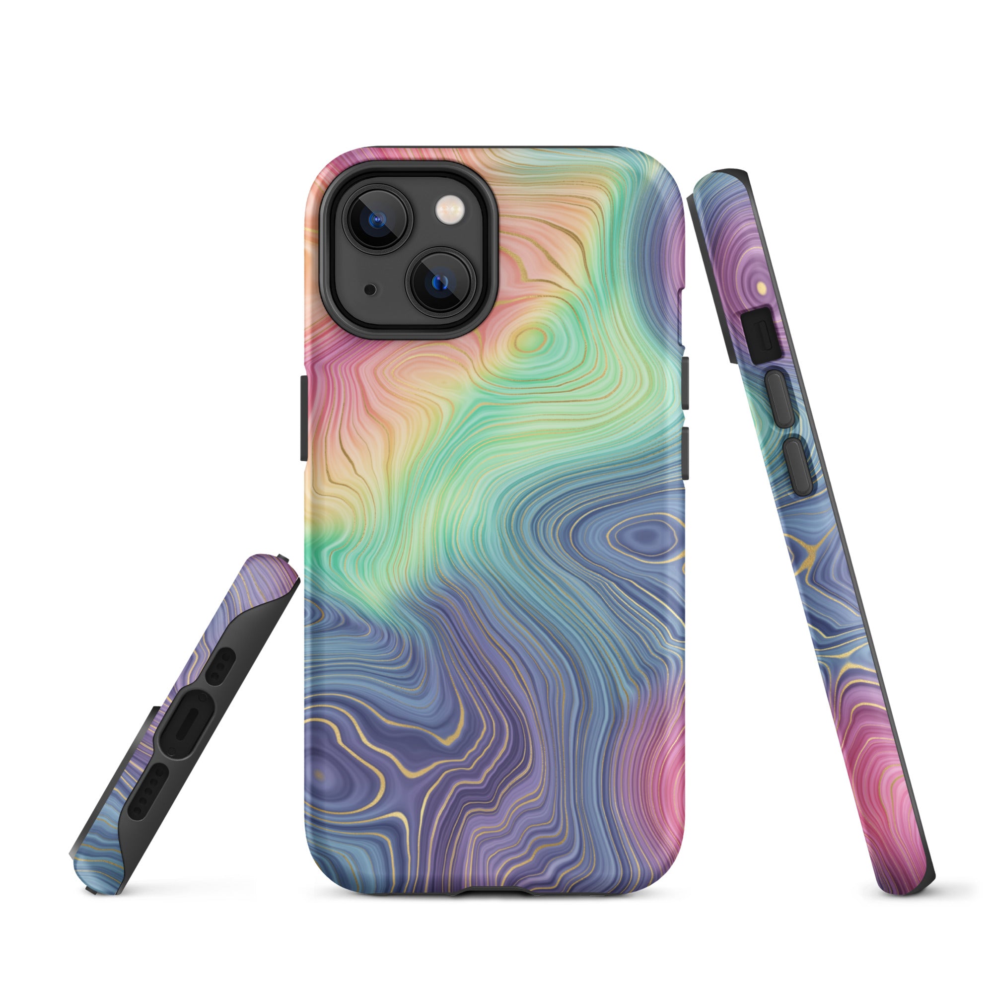 Tough Case for iPhone® Rainbow Strata Pattern I