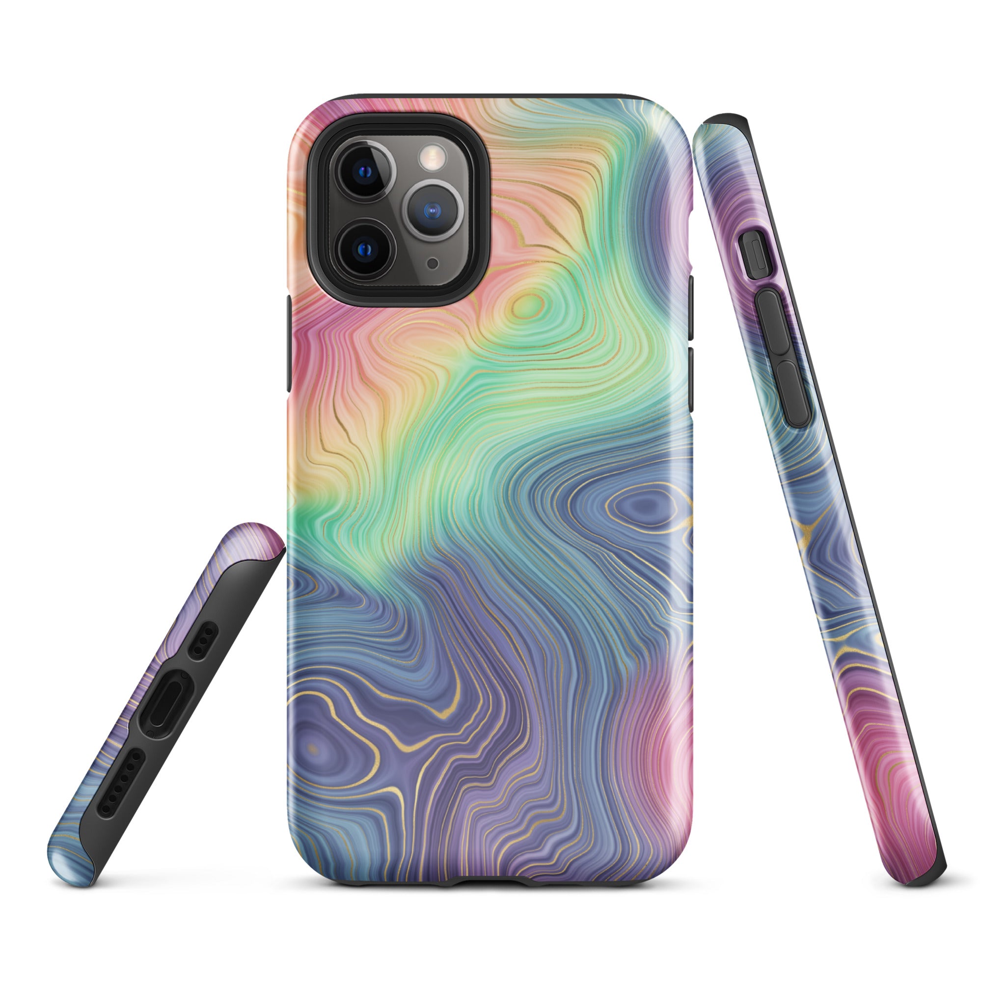 Tough Case for iPhone® Rainbow Strata Pattern I