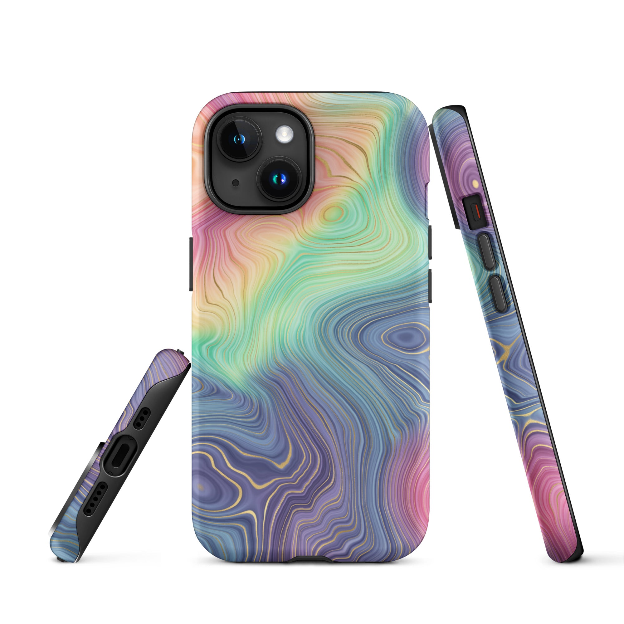 Tough Case for iPhone® Rainbow Strata Pattern I