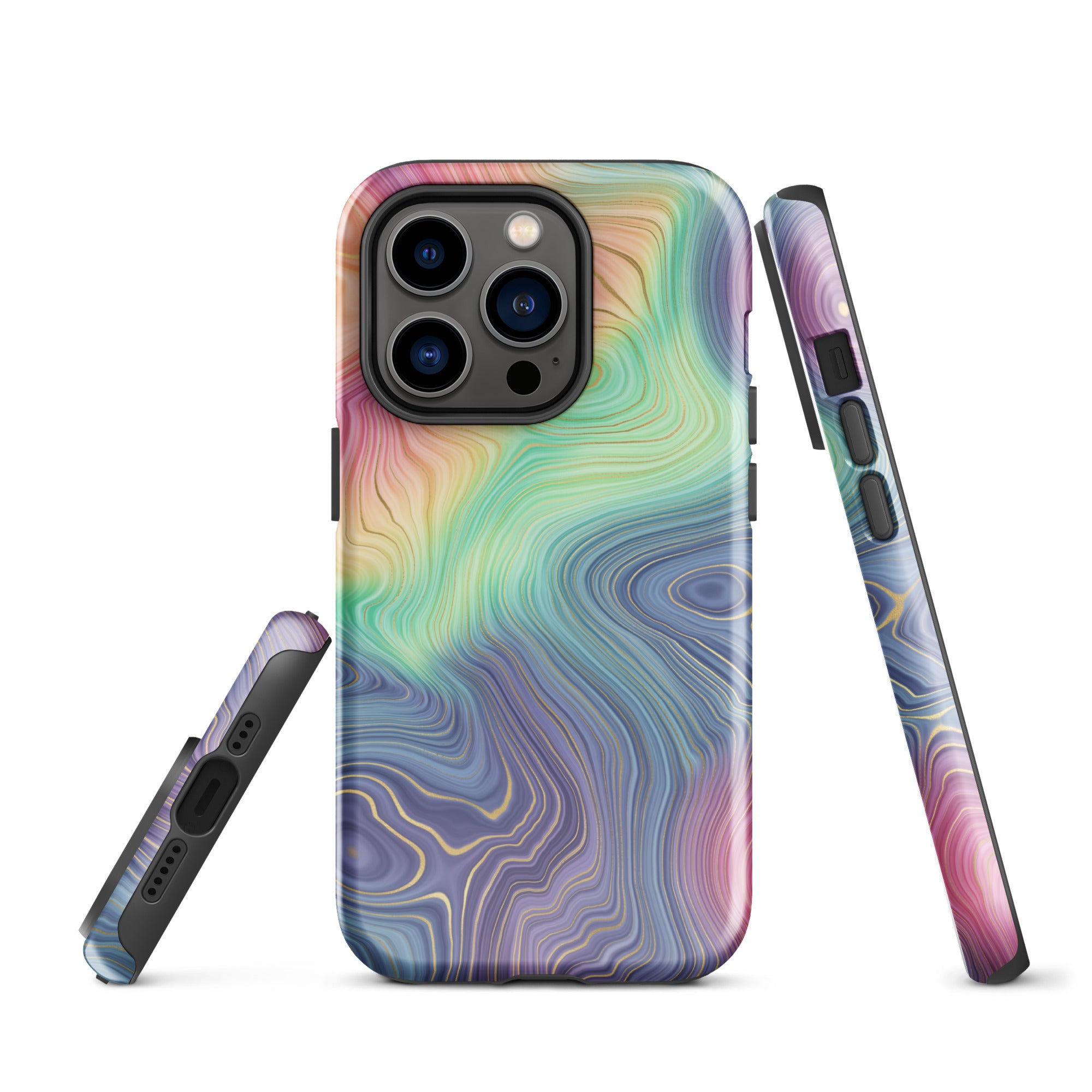 Tough Case for iPhone® Rainbow Strata Pattern I