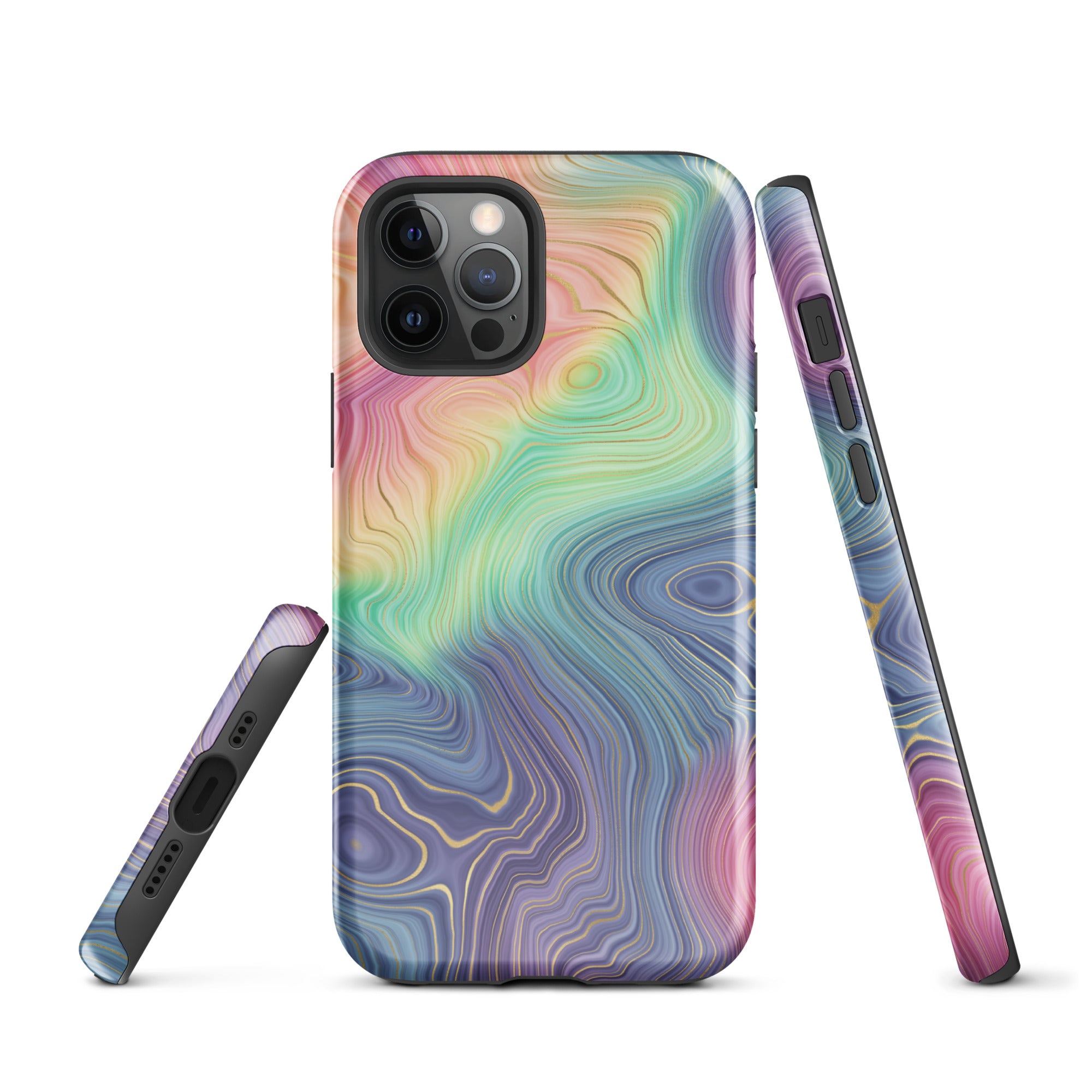 Tough Case for iPhone® Rainbow Strata Pattern I