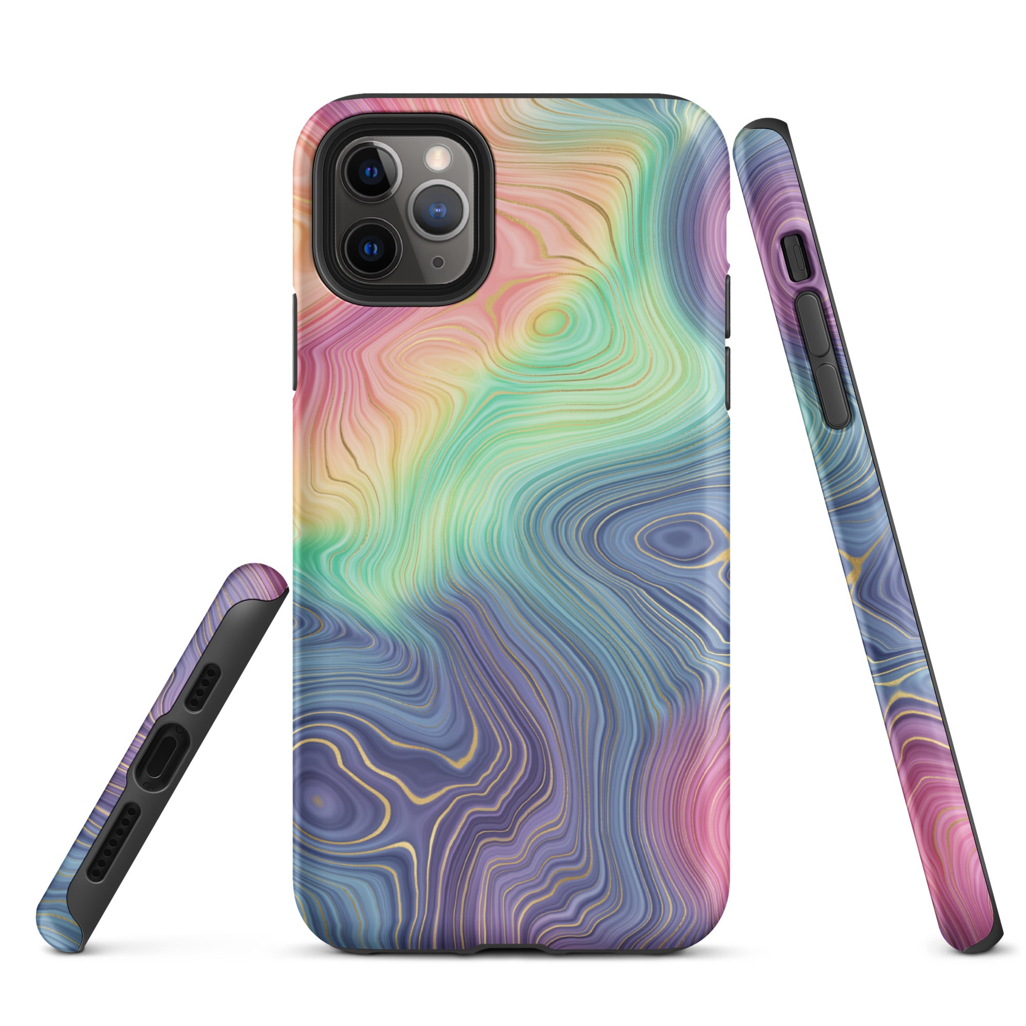 Tough Case for iPhone® Rainbow Strata Pattern I