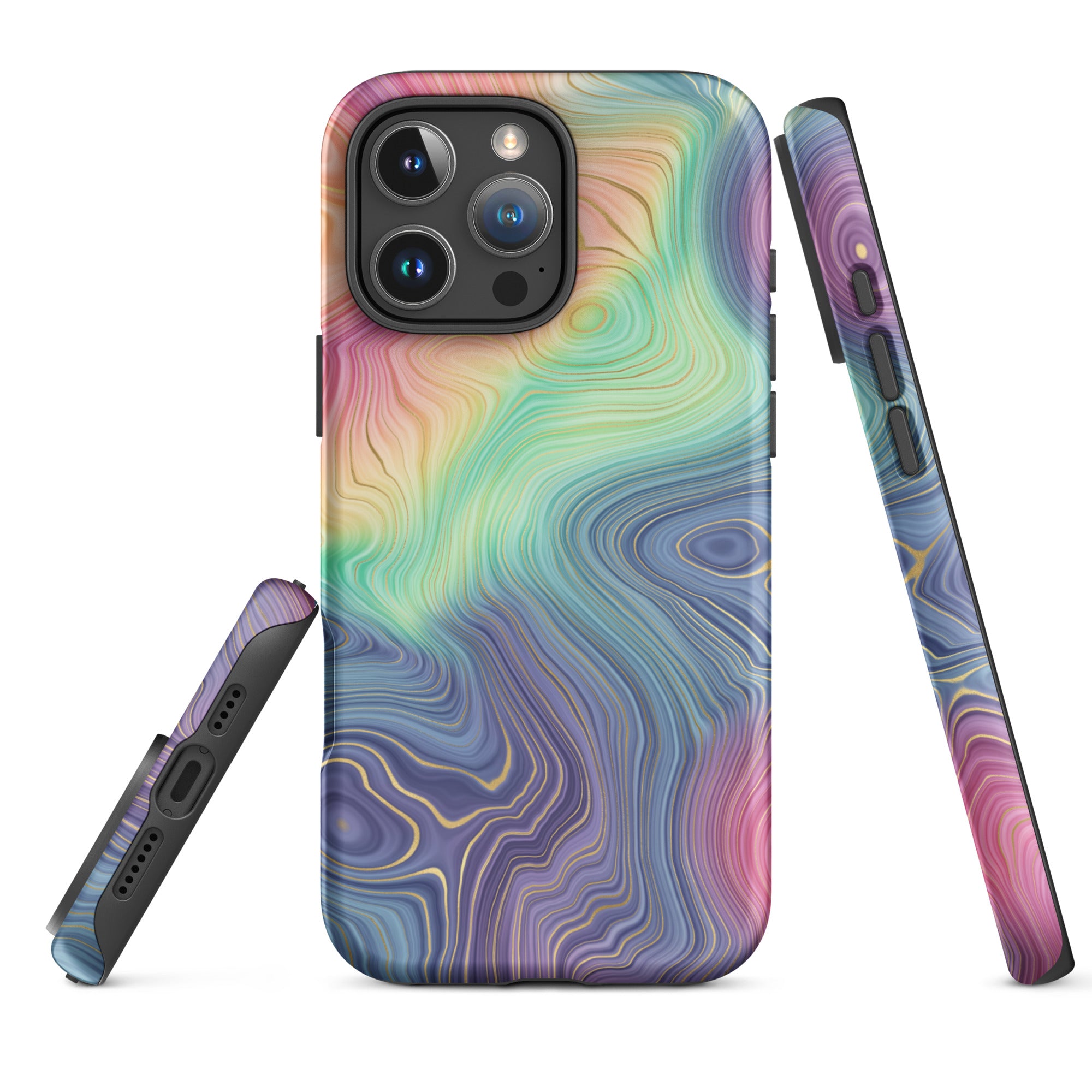 Tough Case for iPhone® Rainbow Strata Pattern I