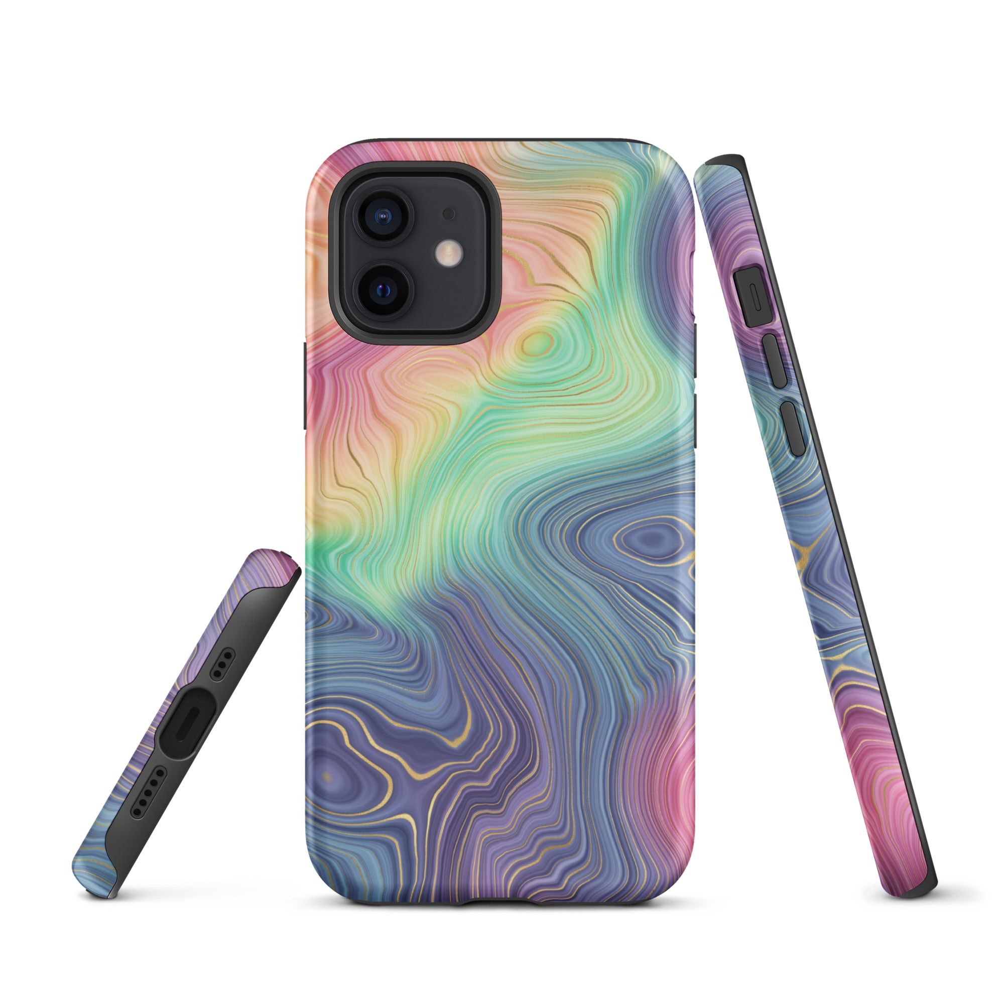 Tough Case for iPhone® Rainbow Strata Pattern I