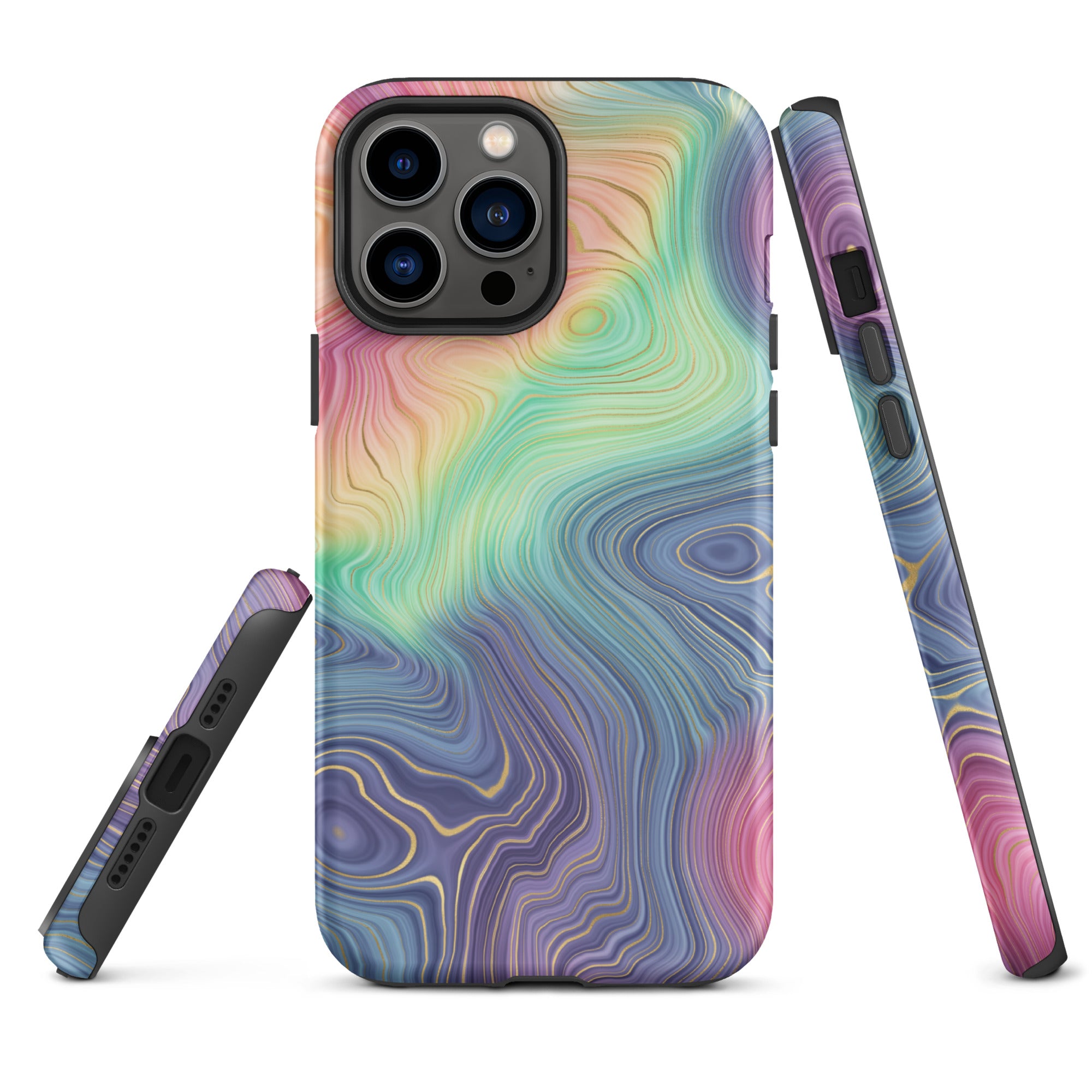 Tough Case for iPhone® Rainbow Strata Pattern I