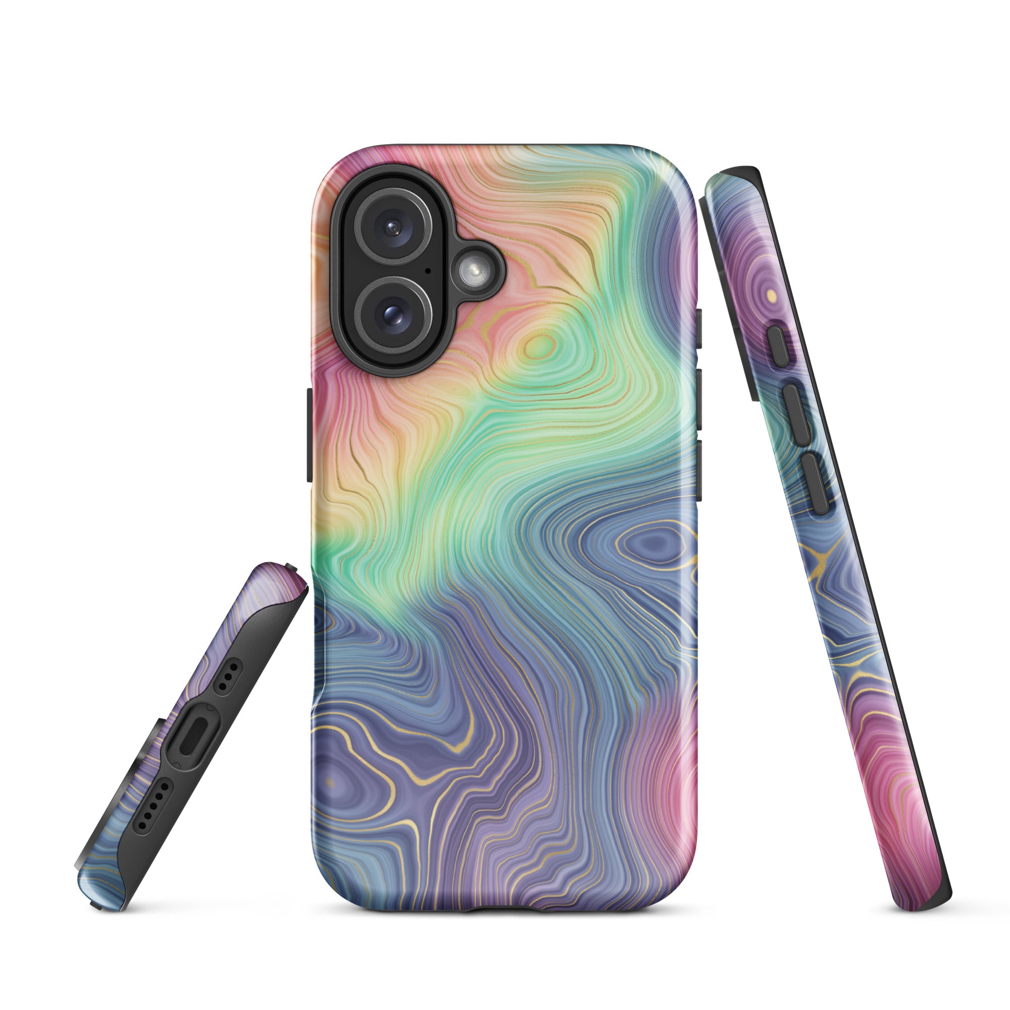 Tough Case for iPhone® Rainbow Strata Pattern I