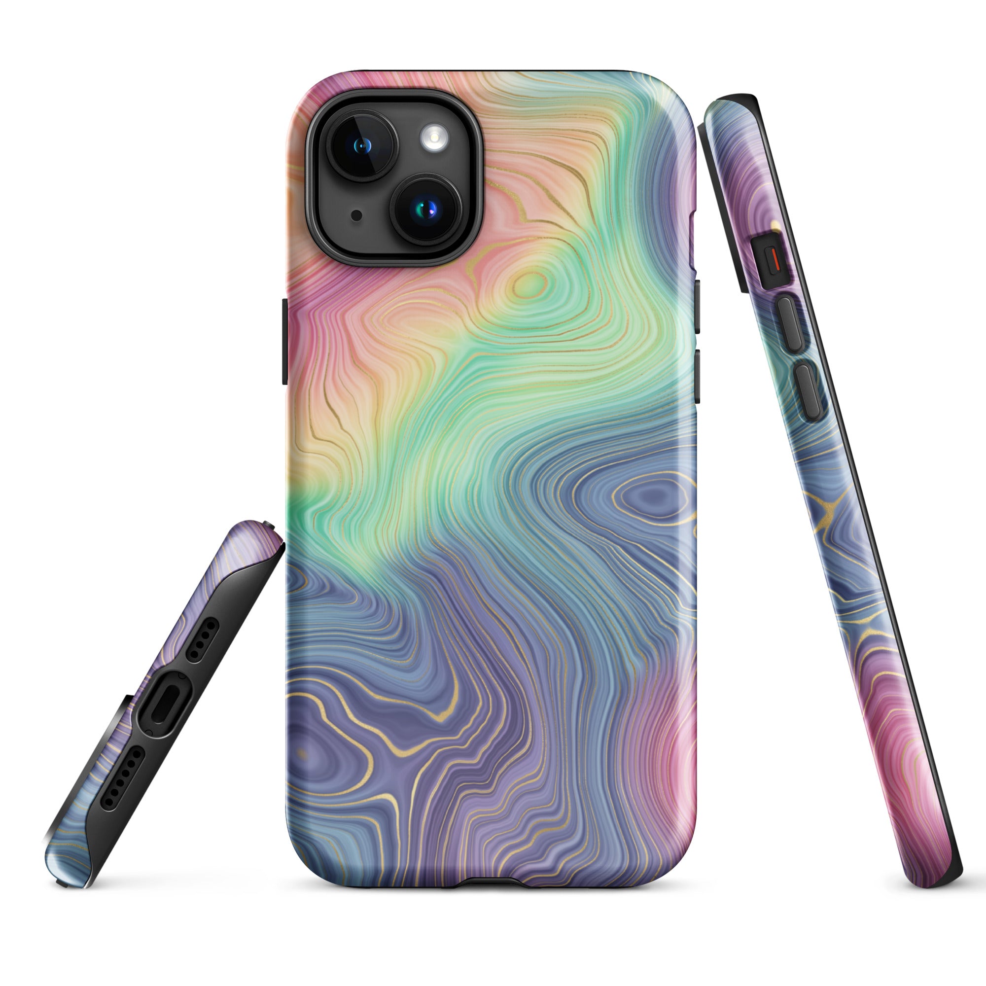 Tough Case for iPhone® Rainbow Strata Pattern I