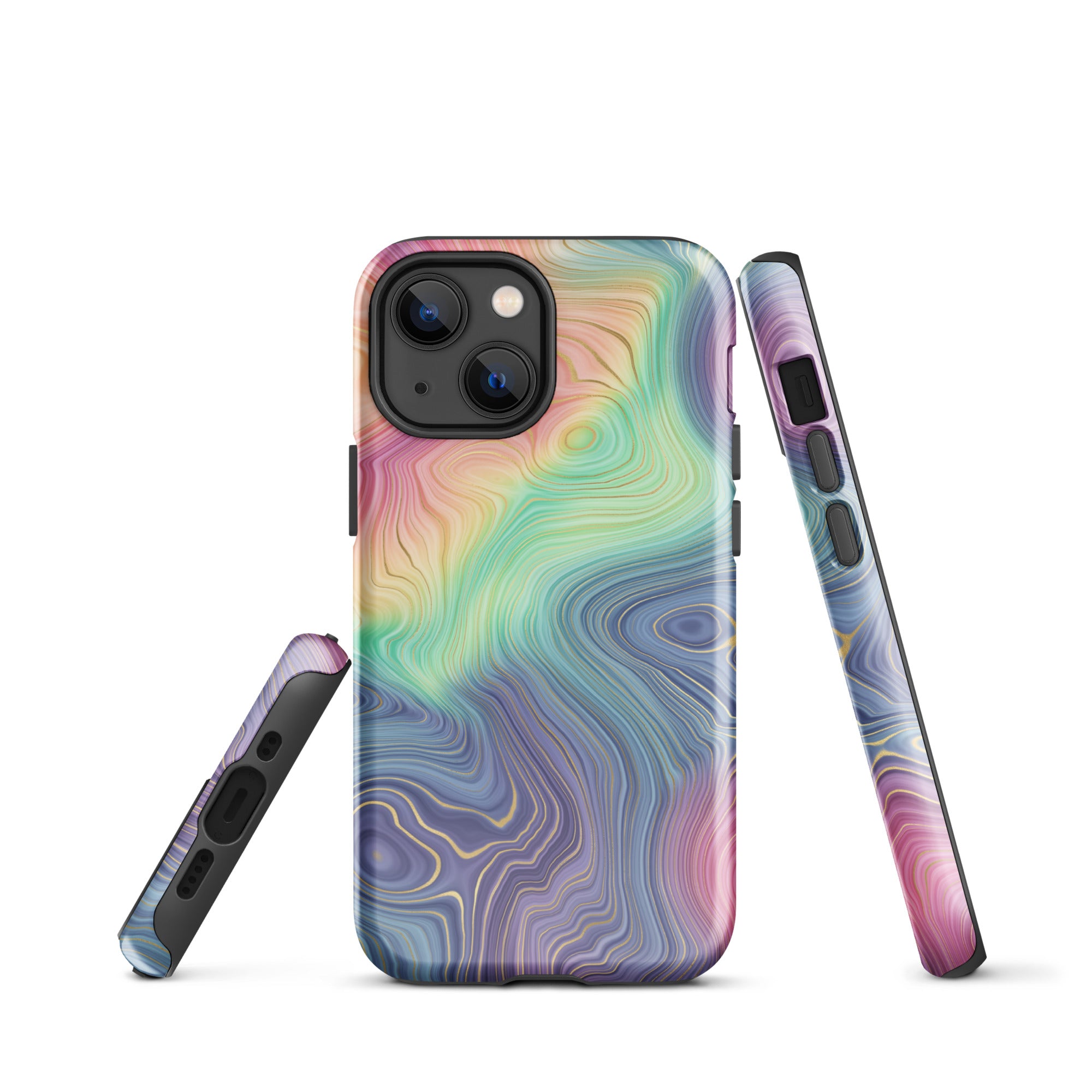 Tough Case for iPhone® Rainbow Strata Pattern I