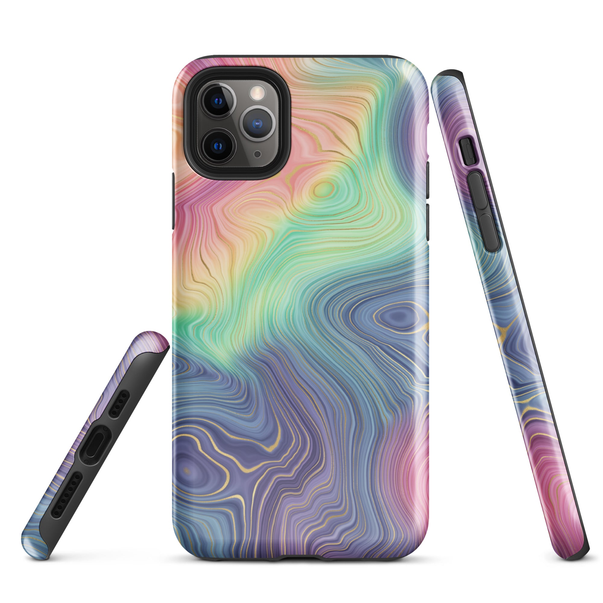 Tough Case for iPhone® Rainbow Strata Pattern I