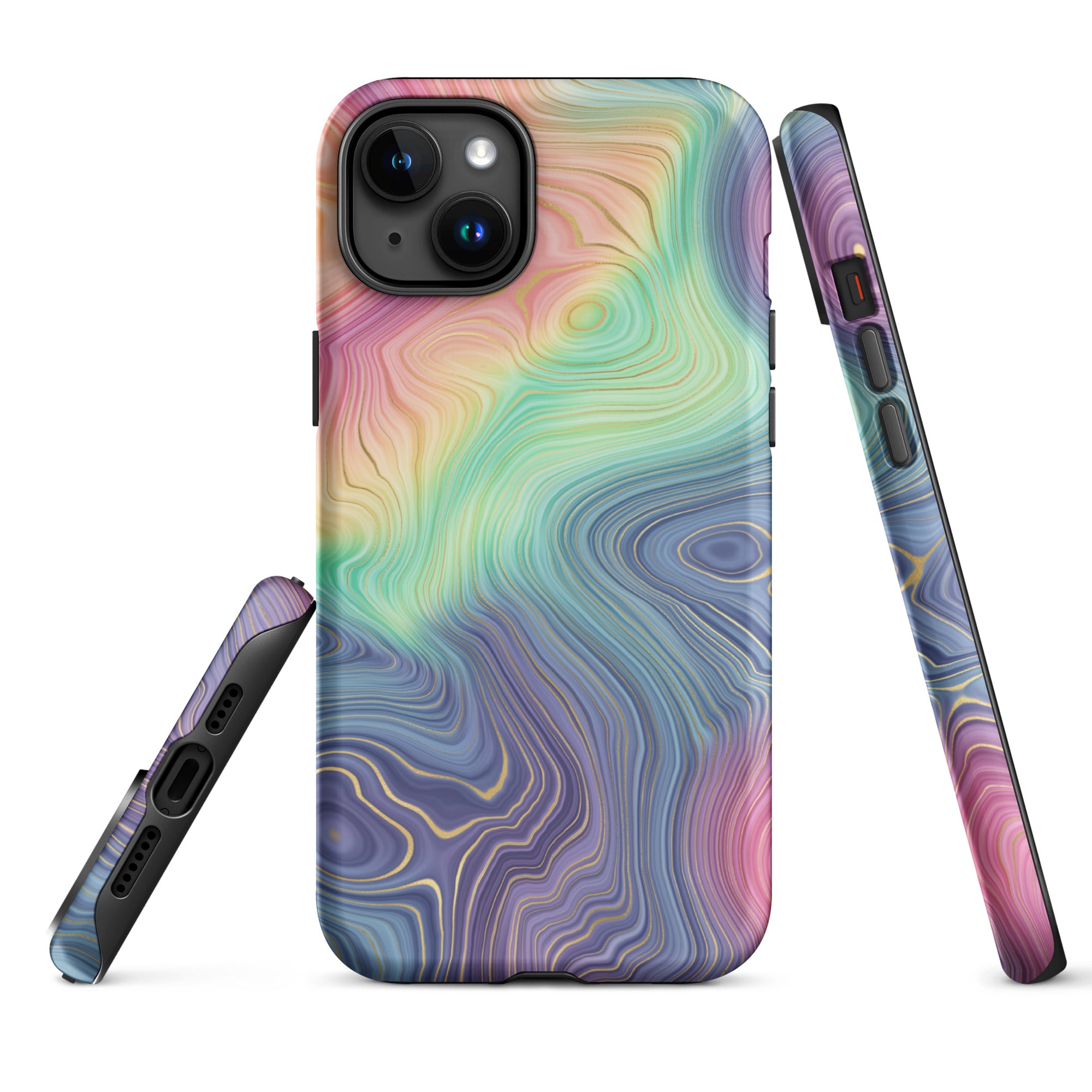 Tough Case for iPhone® Rainbow Strata Pattern I