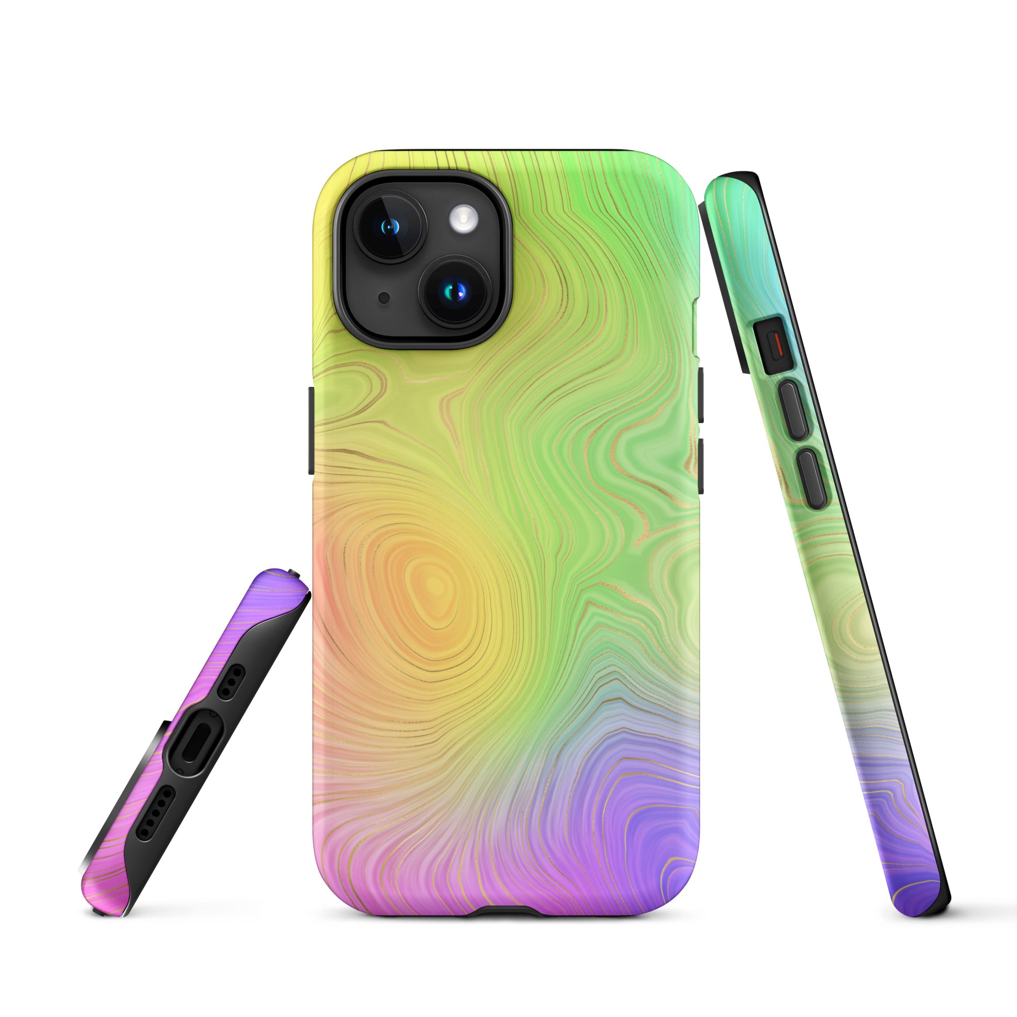 Tough Case for iPhone® Rainbow Strata Pattern II