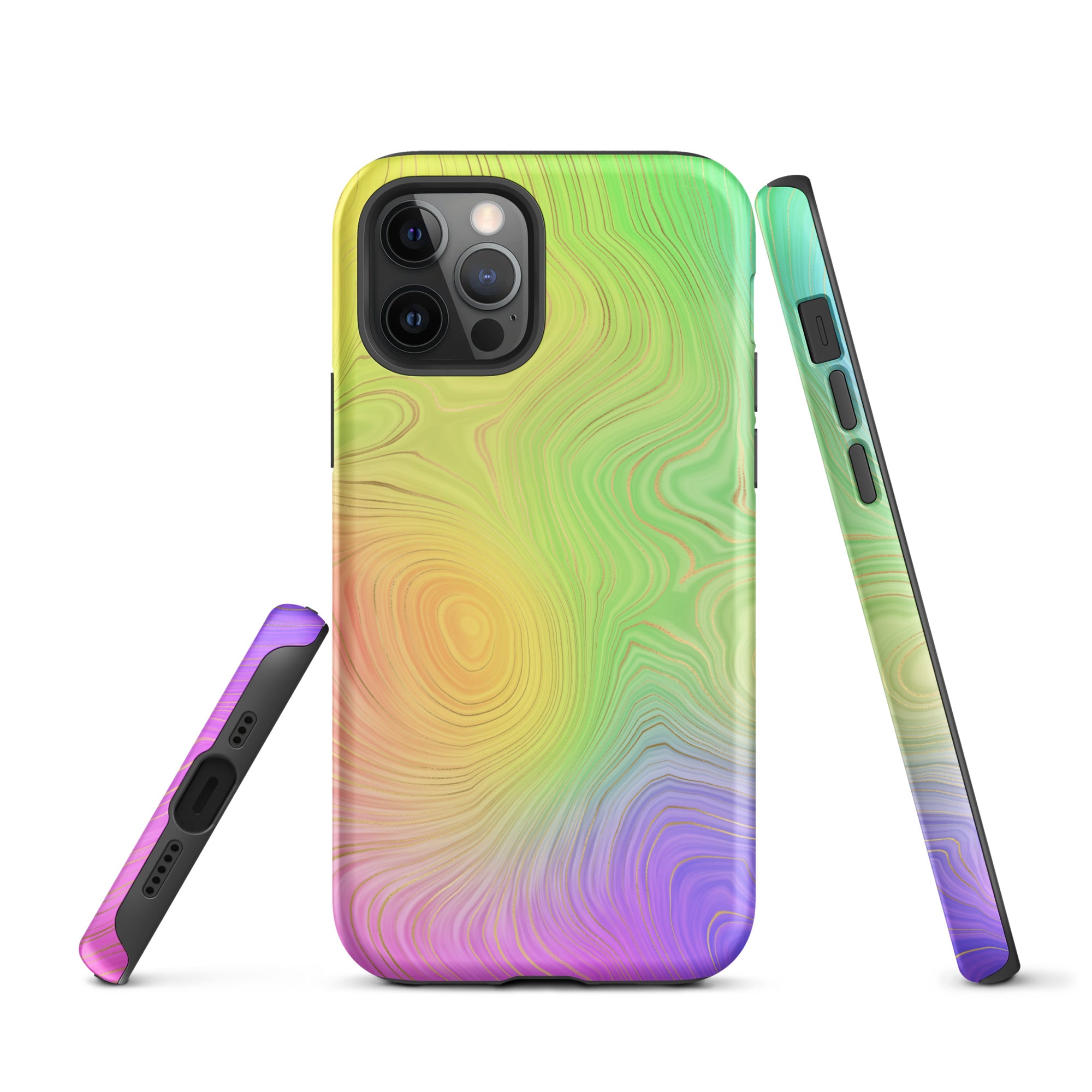 Tough Case for iPhone® Rainbow Strata Pattern II