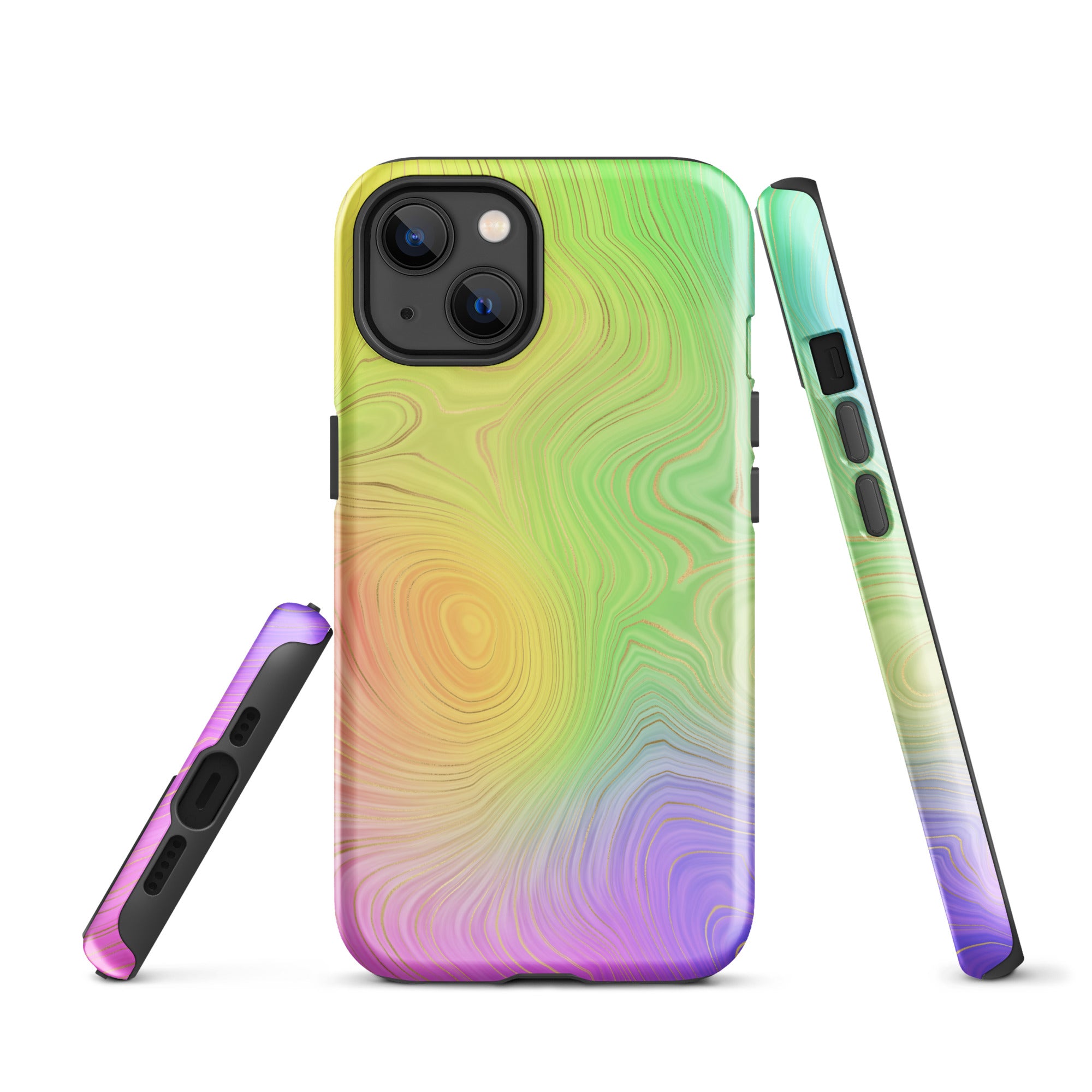 Tough Case for iPhone® Rainbow Strata Pattern II