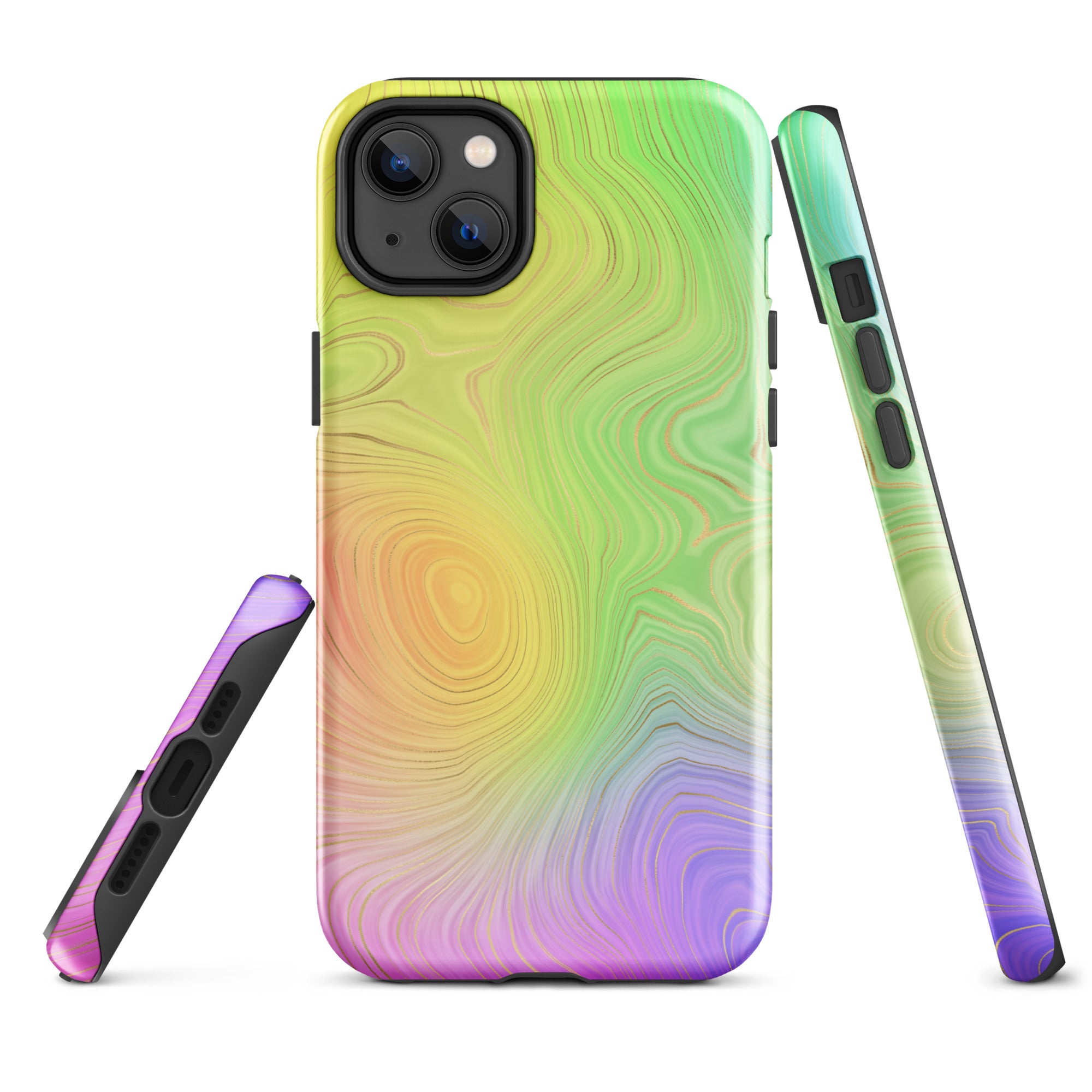 Tough Case for iPhone® Rainbow Strata Pattern II