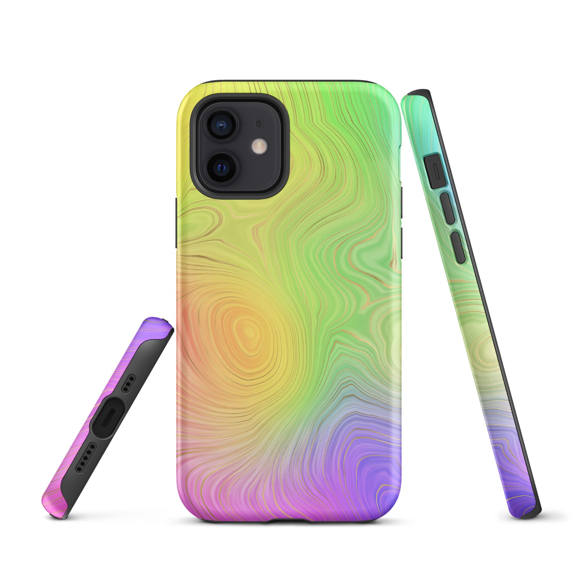 Tough Case for iPhone® Rainbow Strata Pattern II