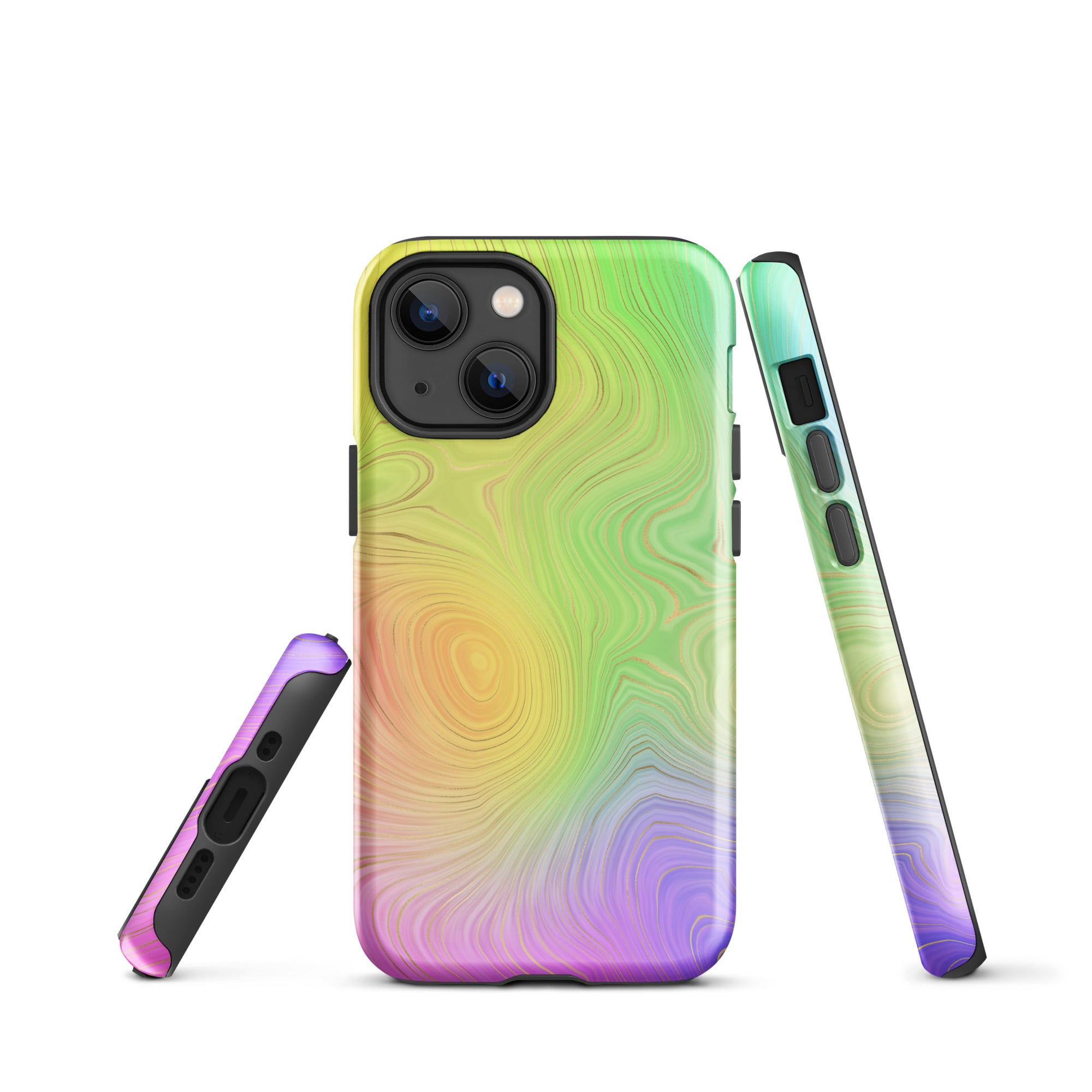 Tough Case for iPhone® Rainbow Strata Pattern II