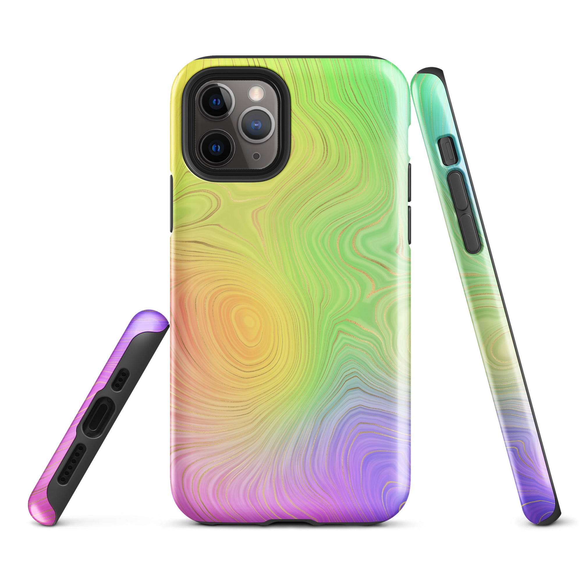 Tough Case for iPhone® Rainbow Strata Pattern II