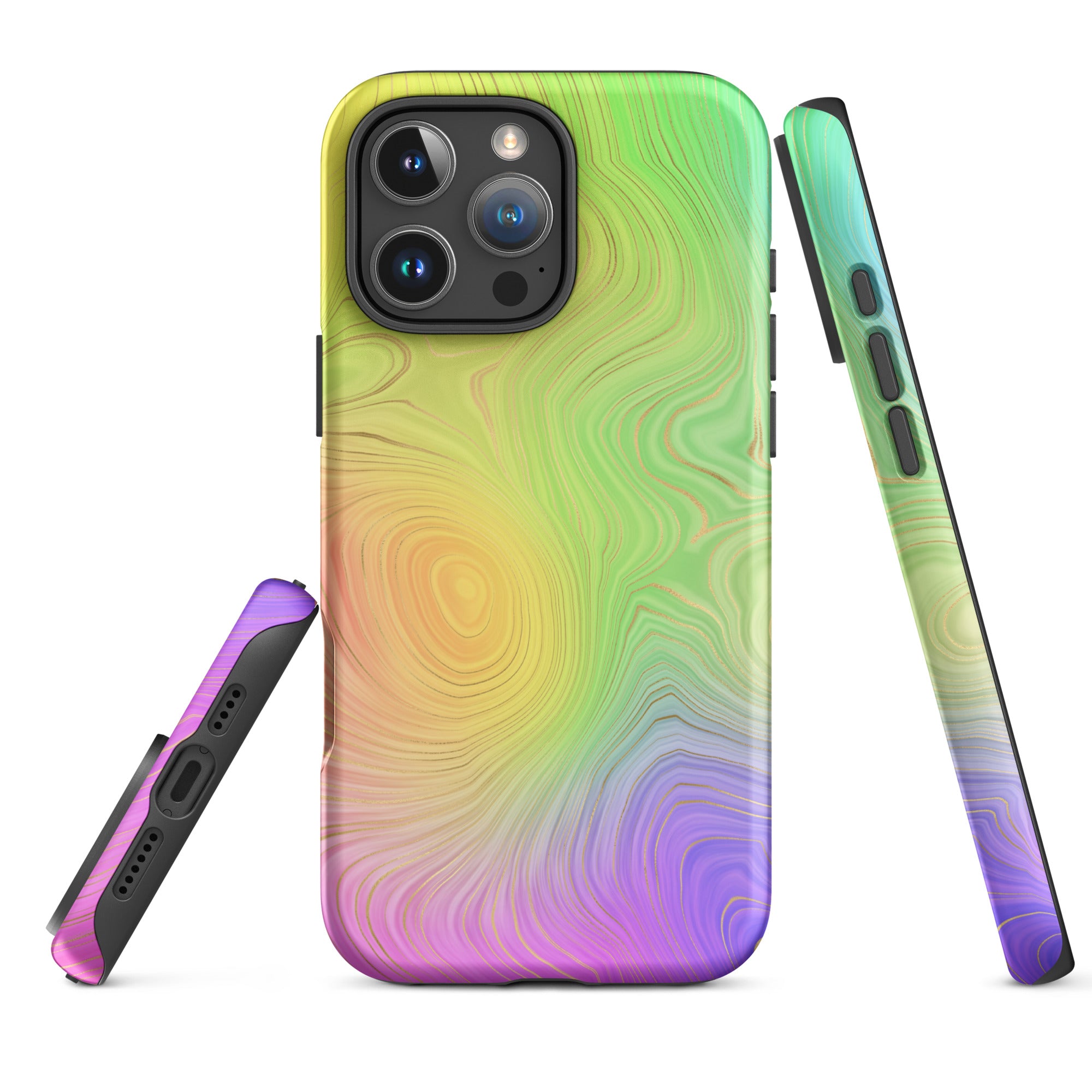 Tough Case for iPhone® Rainbow Strata Pattern II