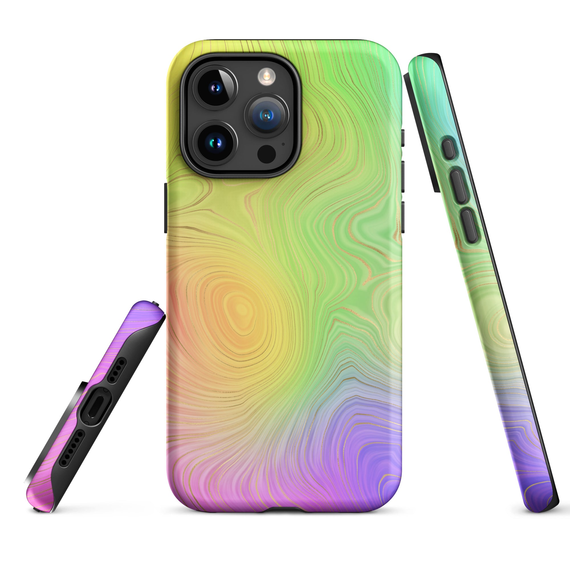 Tough Case for iPhone® Rainbow Strata Pattern II