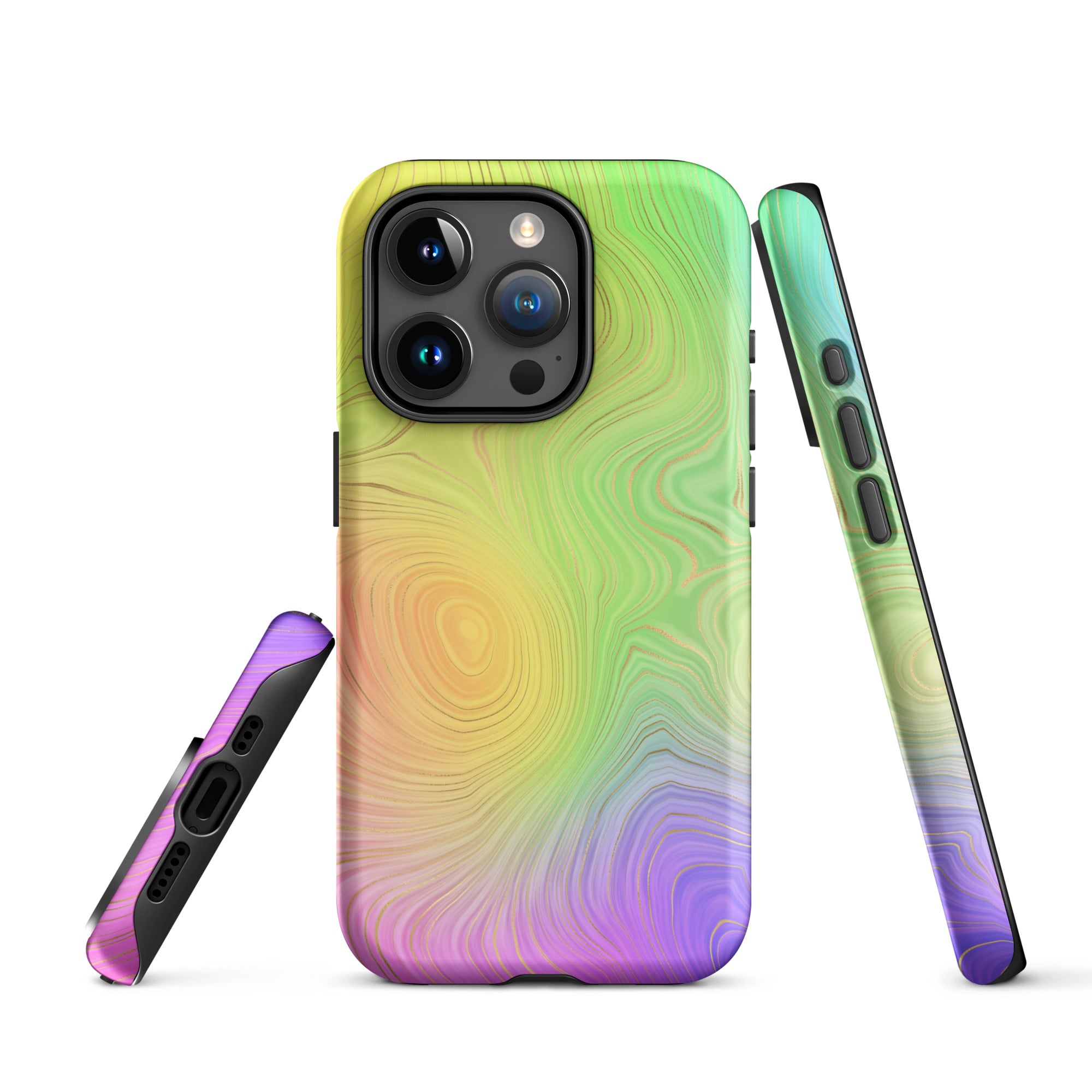 Tough Case for iPhone® Rainbow Strata Pattern II