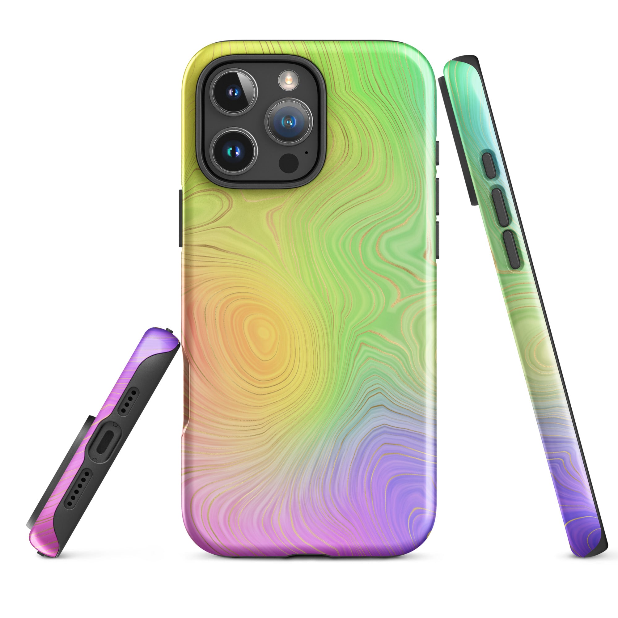 Tough Case for iPhone® Rainbow Strata Pattern II
