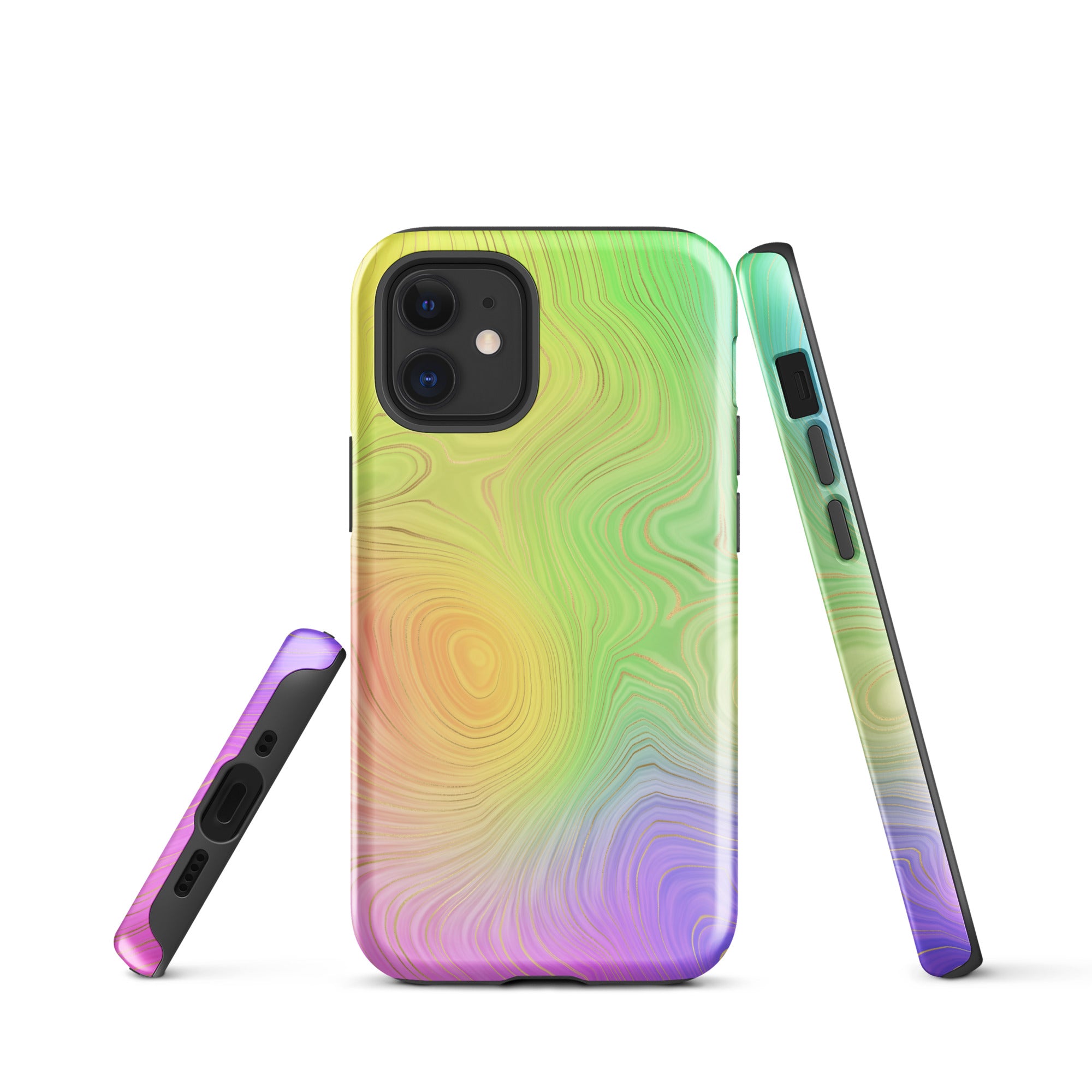 Tough Case for iPhone® Rainbow Strata Pattern II