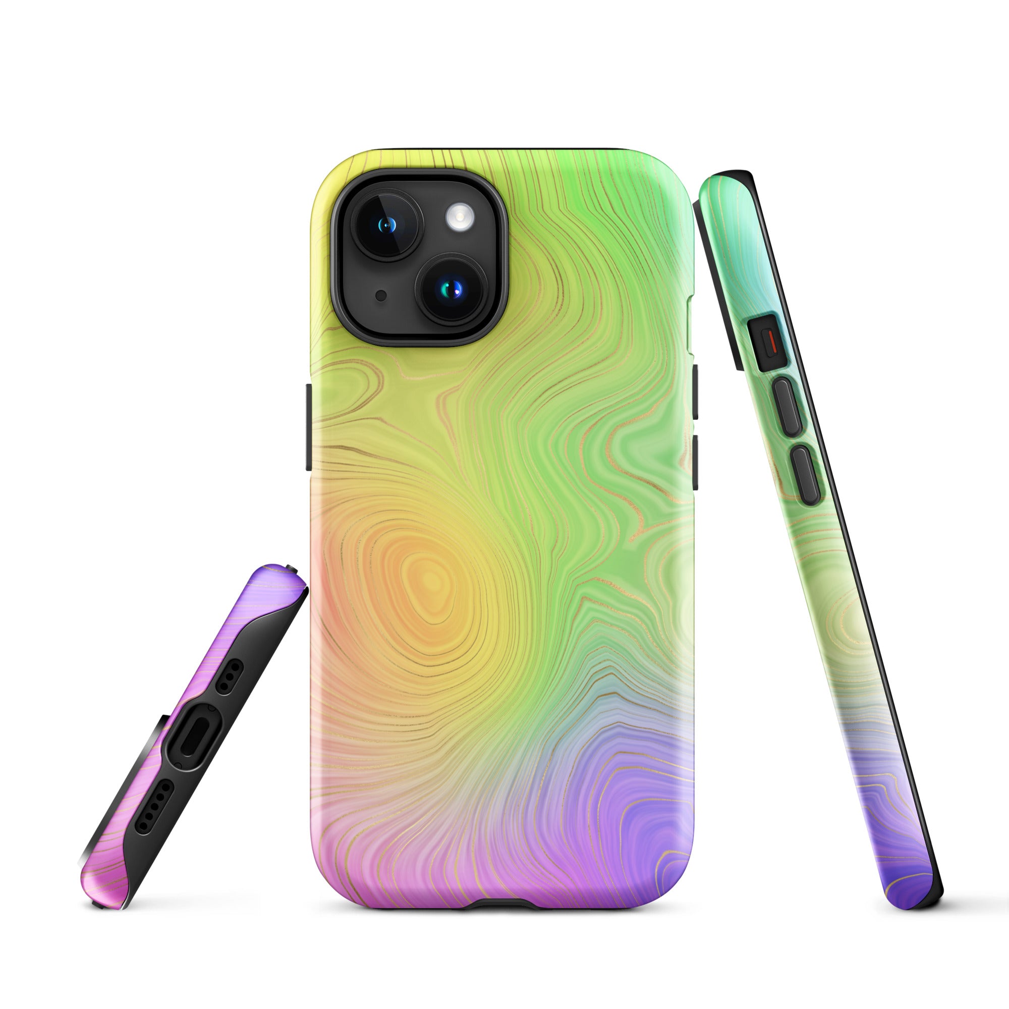 Tough Case for iPhone® Rainbow Strata Pattern II