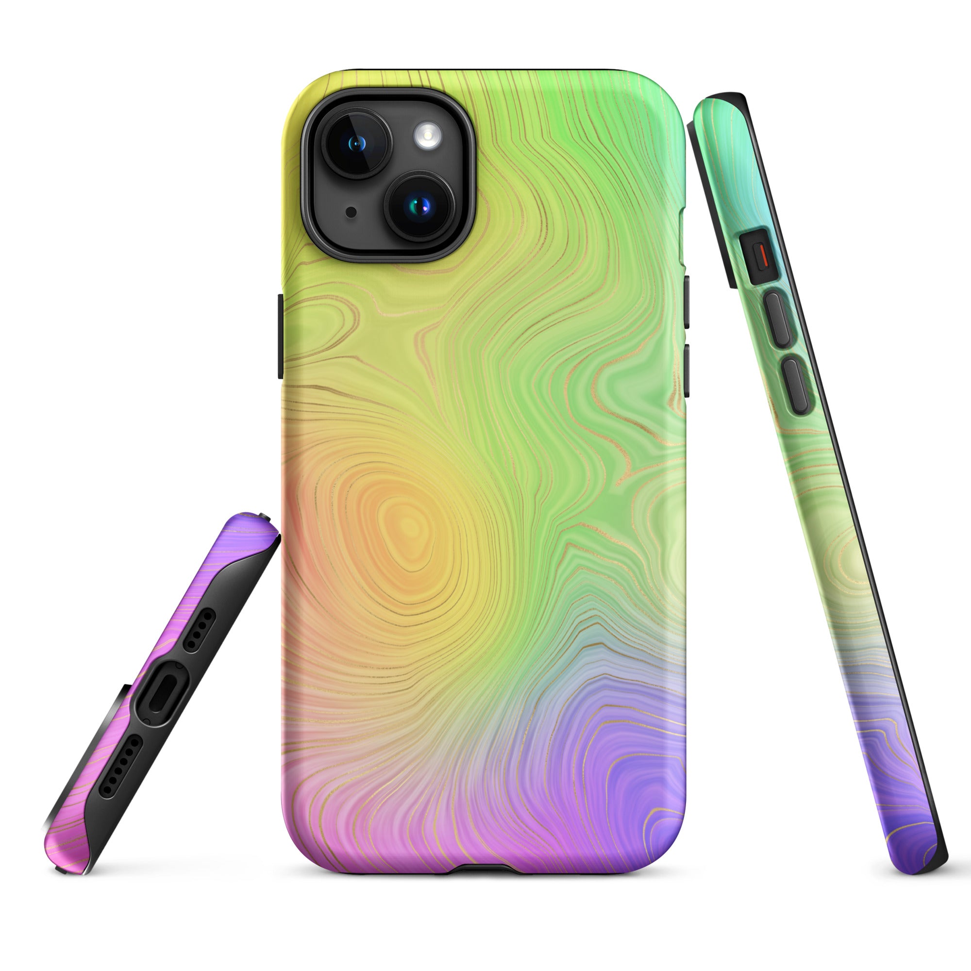 Tough Case for iPhone® Rainbow Strata Pattern II